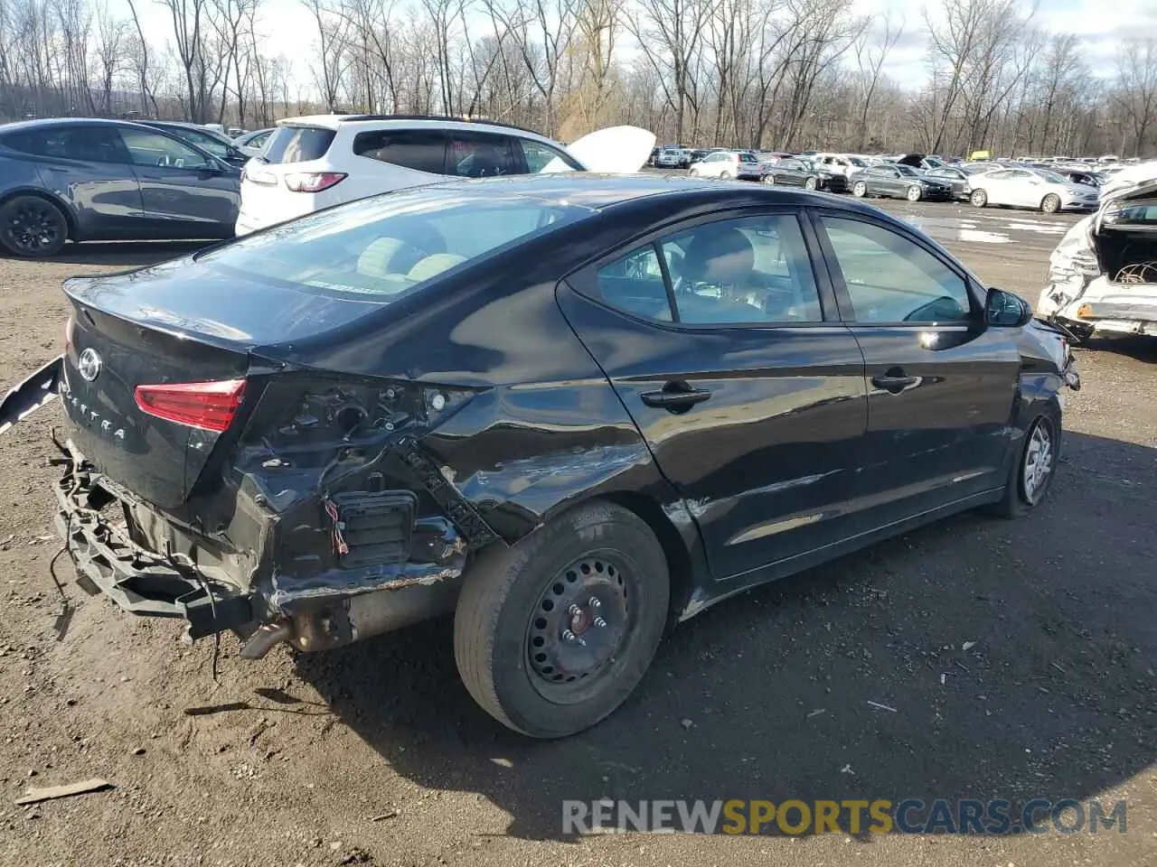 3 fotografías del automóvil dañado KMHD74LF9LU959605 HYUNDAI ELANTRA 2020