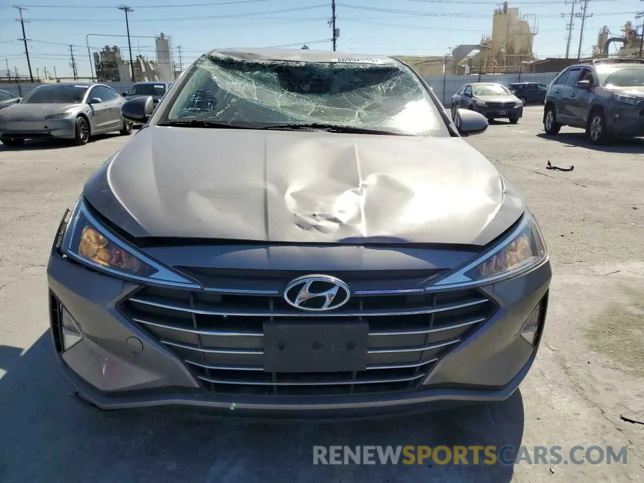 5 fotografías del automóvil dañado KMHD74LF9LU988425 HYUNDAI ELANTRA 2020