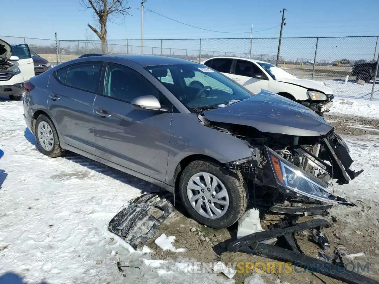 4 fotografías del automóvil dañado KMHD74LFXLU105092 HYUNDAI ELANTRA 2020