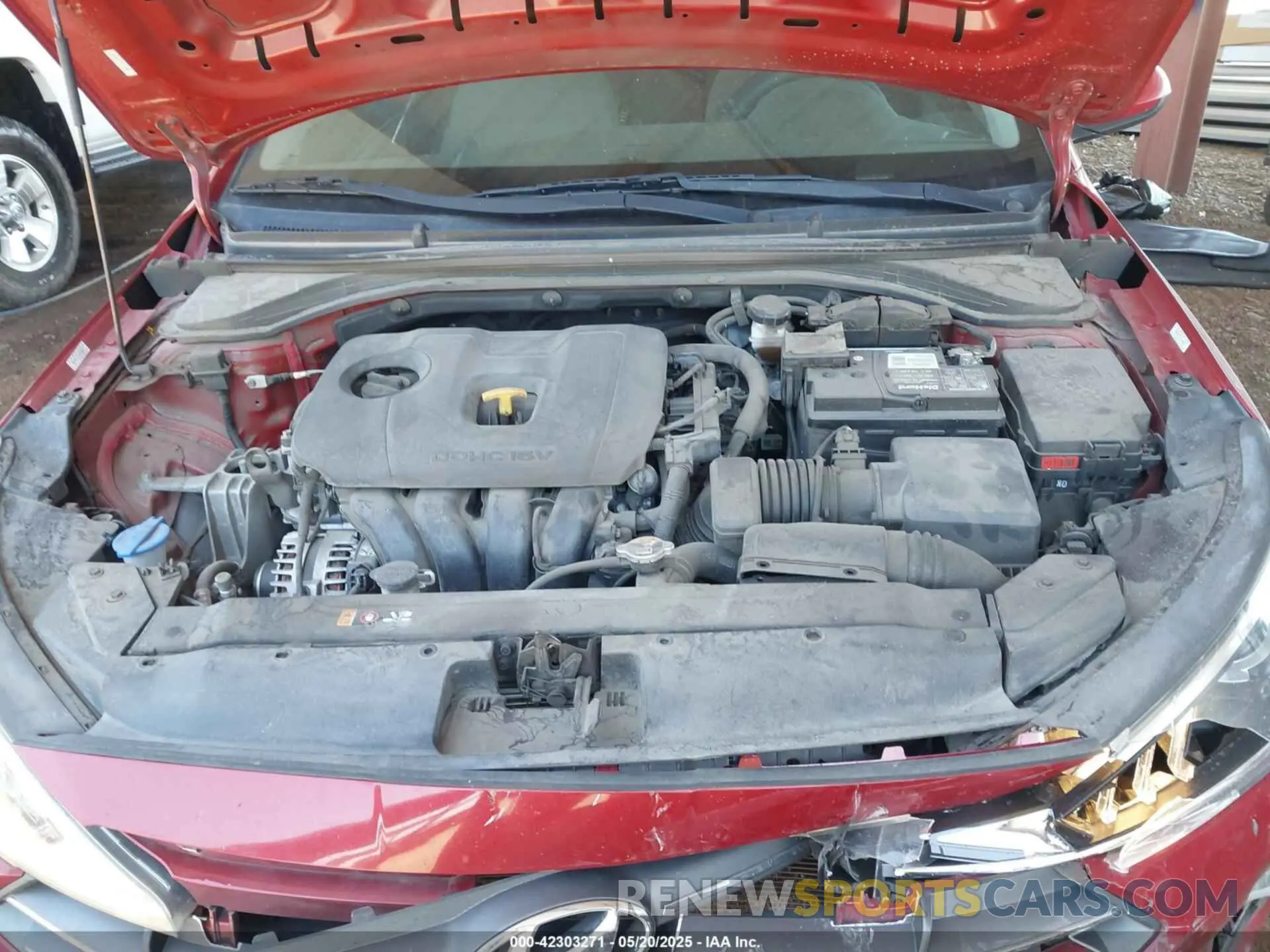 10 fotografías del automóvil dañado KMHD74LFXLU106260 HYUNDAI ELANTRA 2020