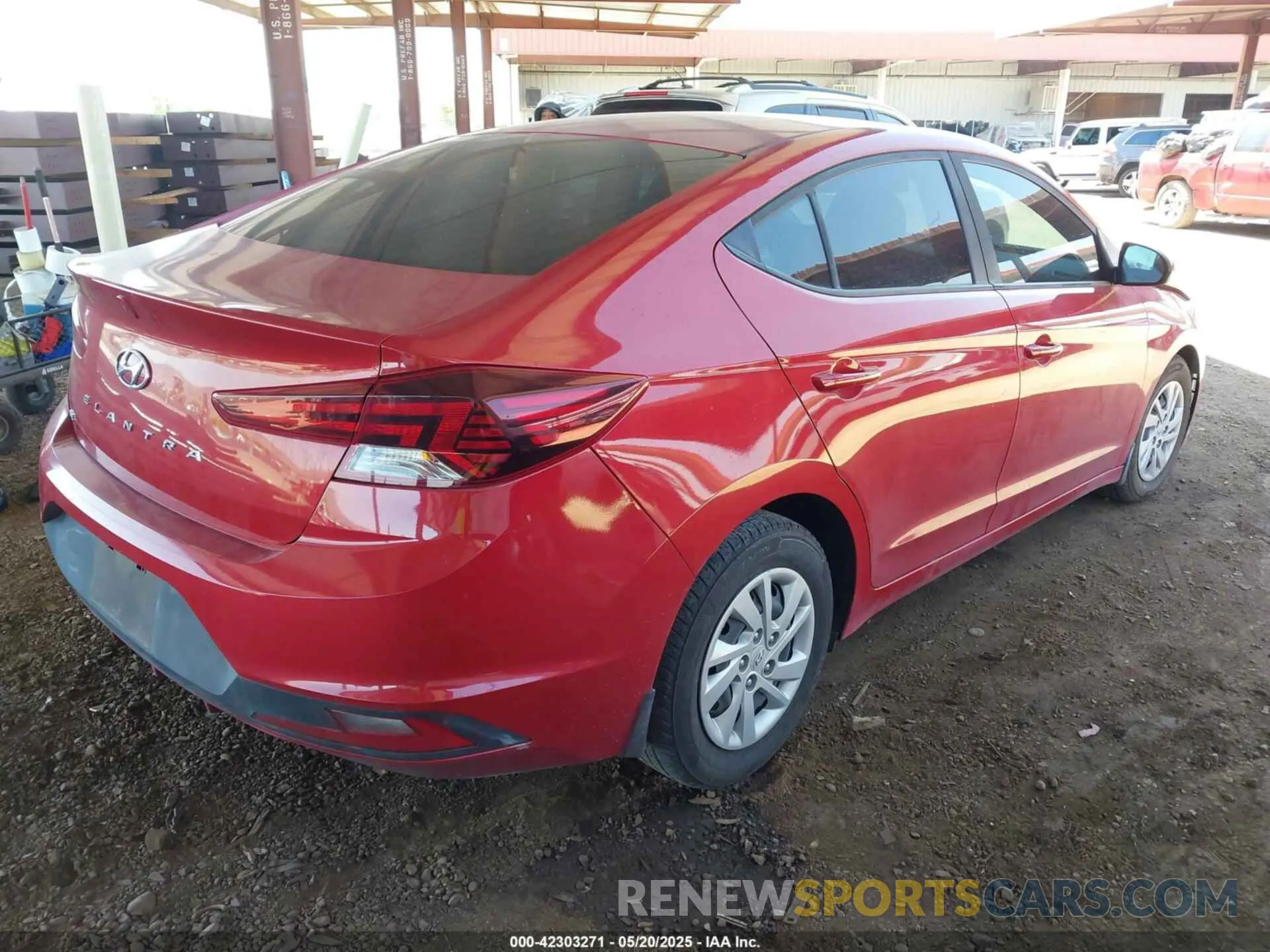 4 fotografías del automóvil dañado KMHD74LFXLU106260 HYUNDAI ELANTRA 2020