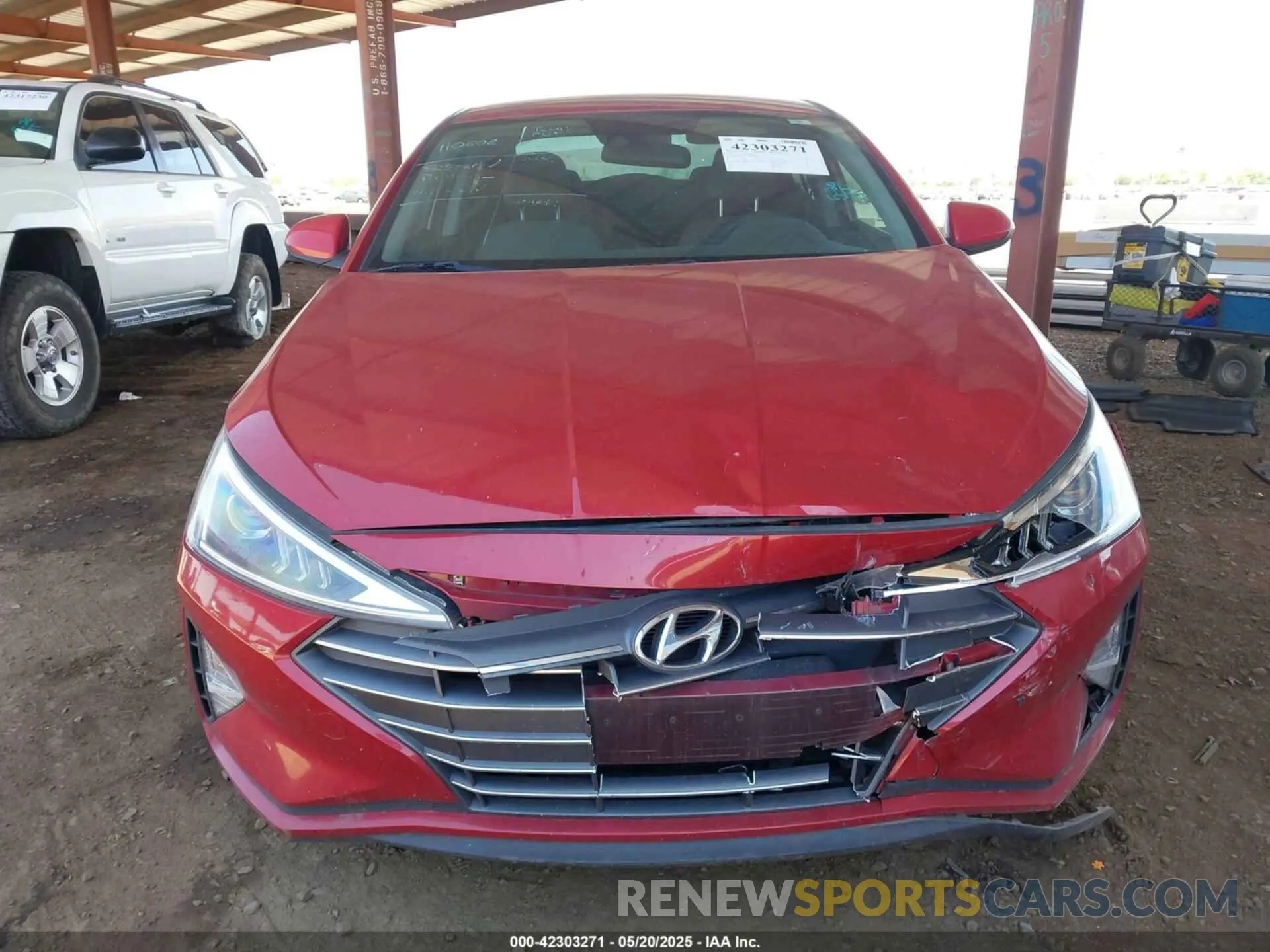 6 fotografías del automóvil dañado KMHD74LFXLU106260 HYUNDAI ELANTRA 2020