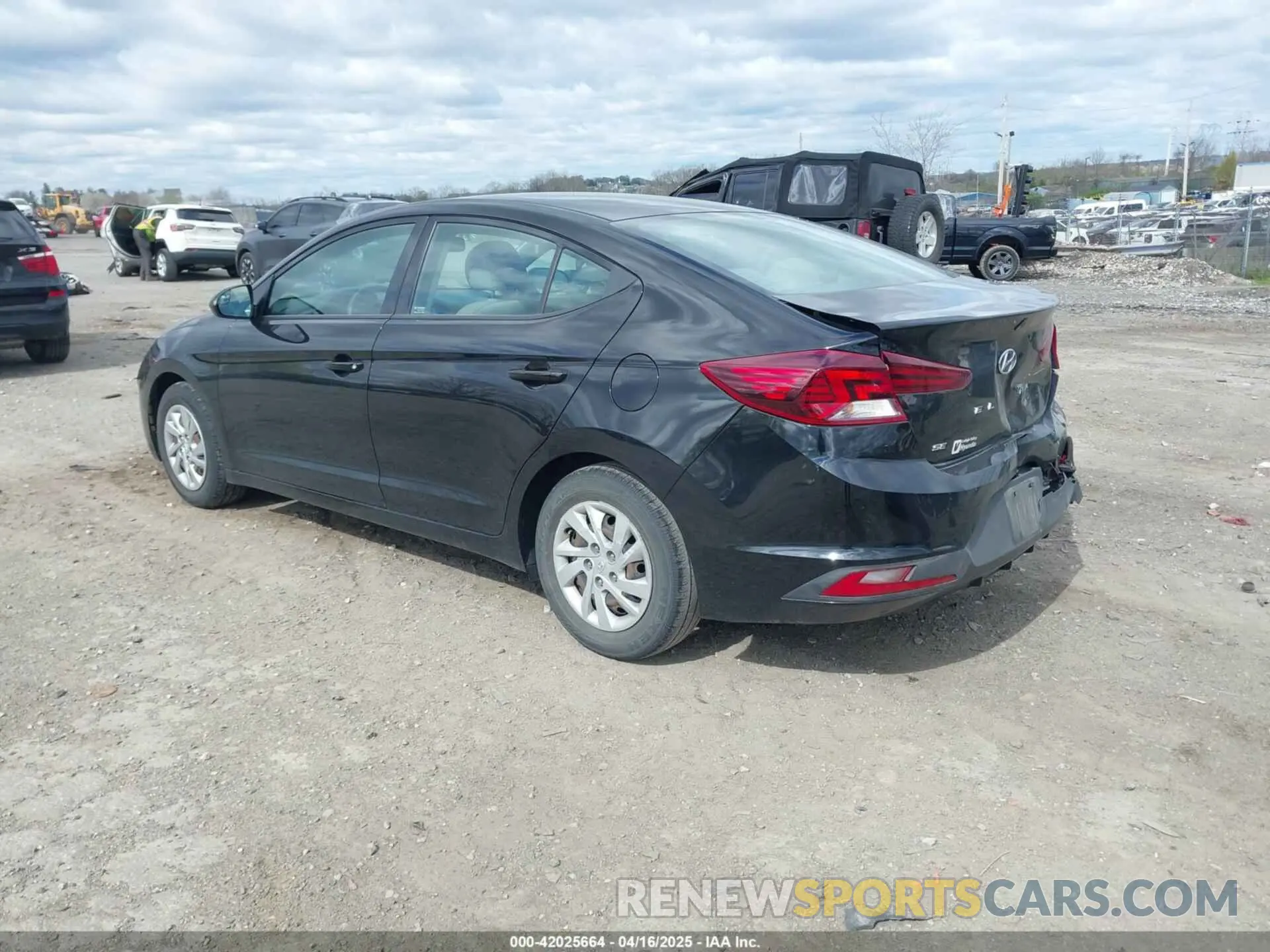 3 fotografías del automóvil dañado KMHD74LFXLU994444 HYUNDAI ELANTRA 2020