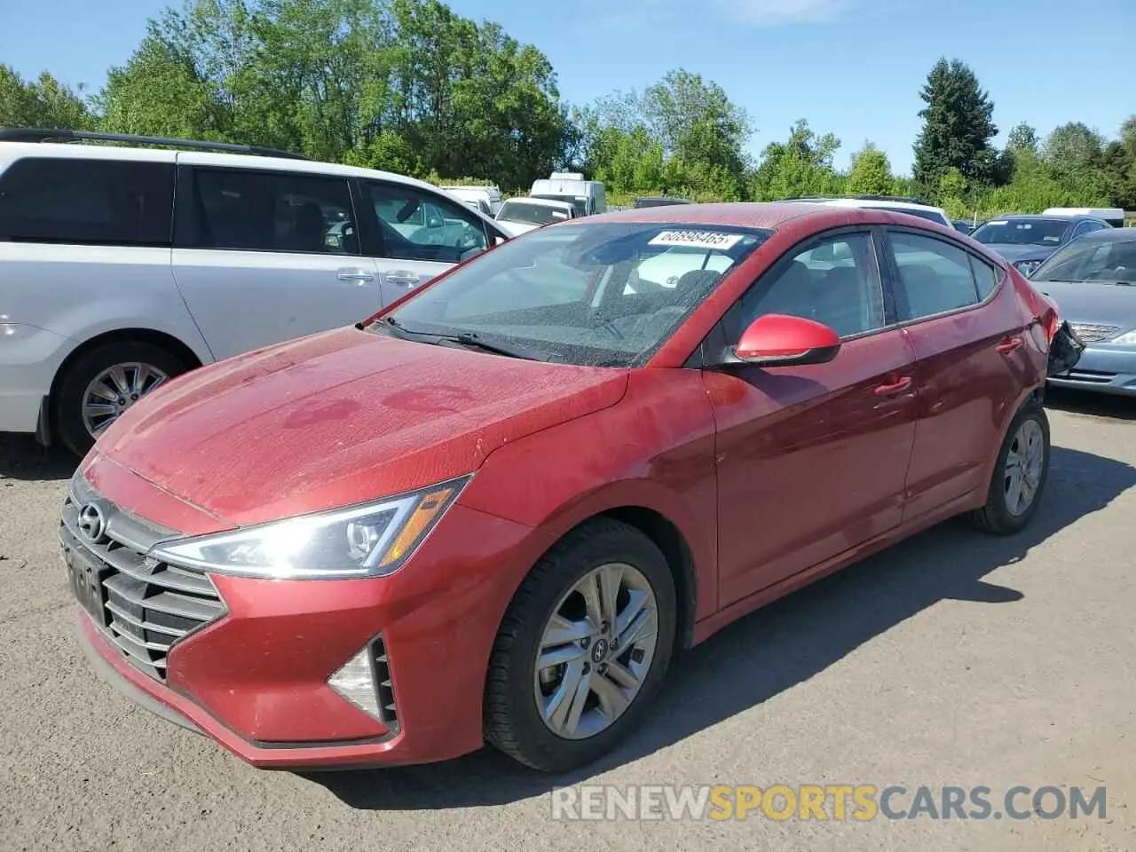 1 fotografías del automóvil dañado KMHD84LF0LU034465 HYUNDAI ELANTRA 2020