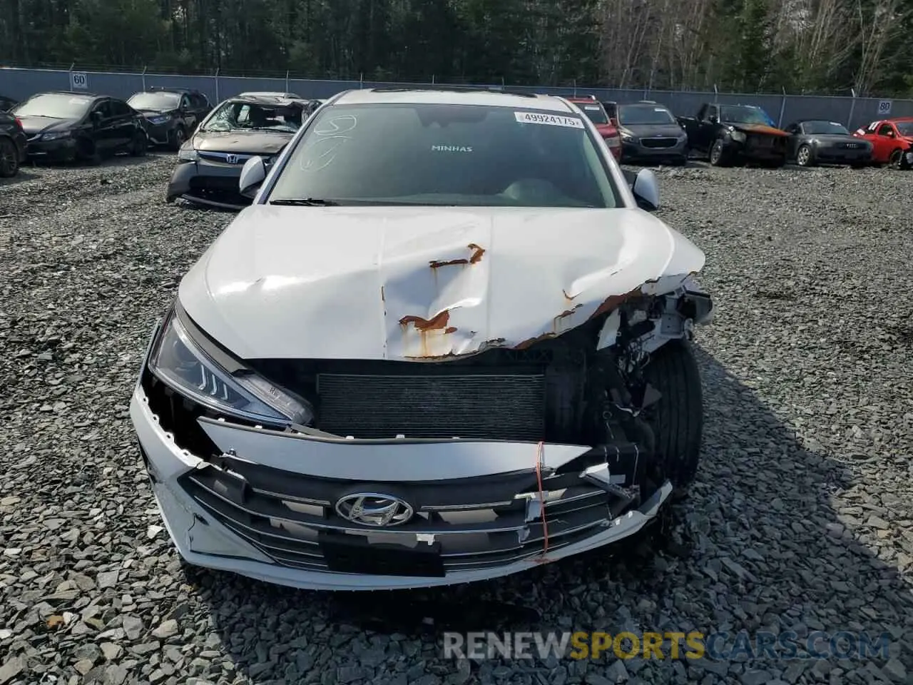 5 fotografías del automóvil dañado KMHD84LF1LU938549 HYUNDAI ELANTRA 2020