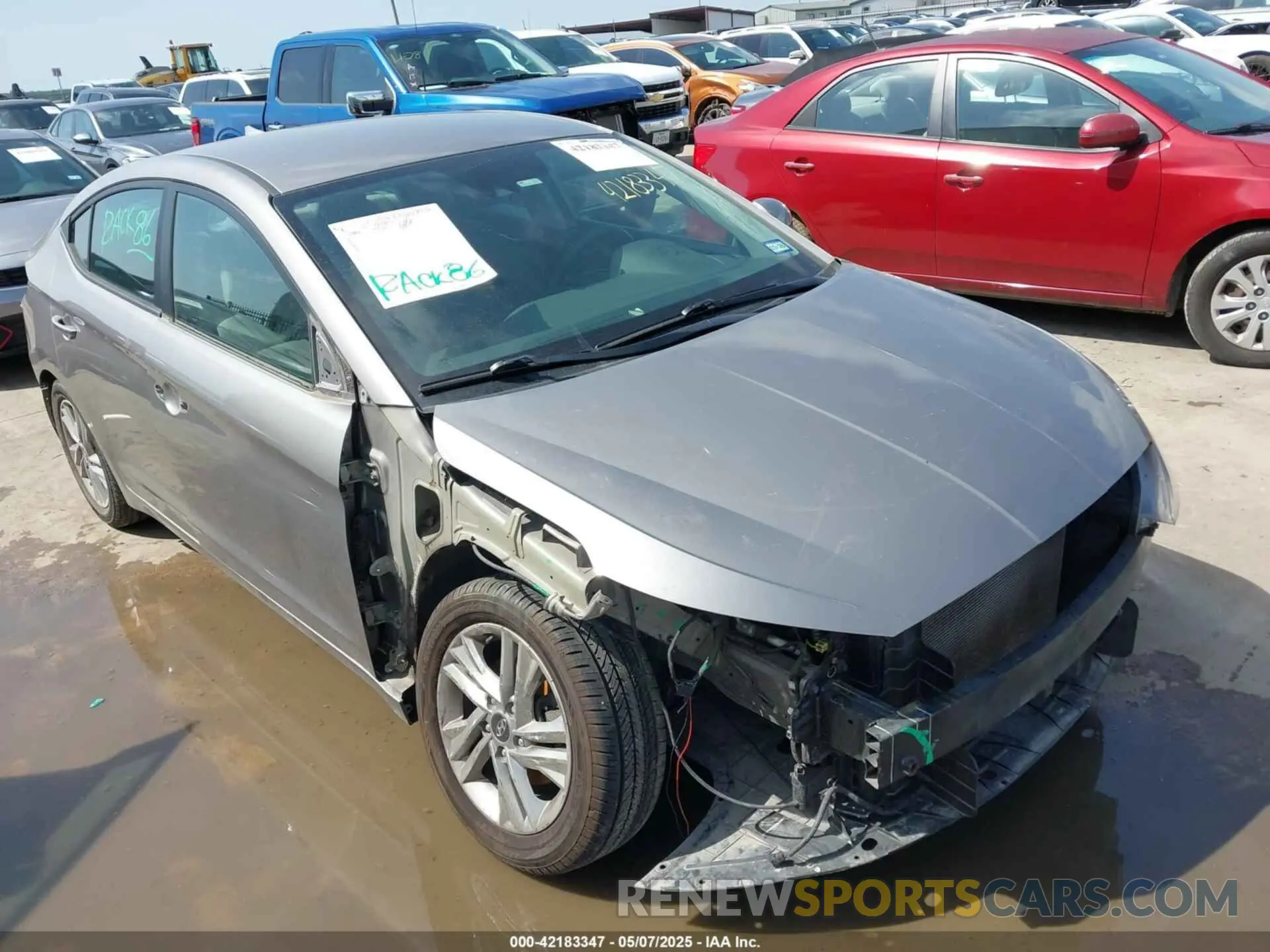 1 fotografías del automóvil dañado KMHD84LF2LU091797 HYUNDAI ELANTRA 2020