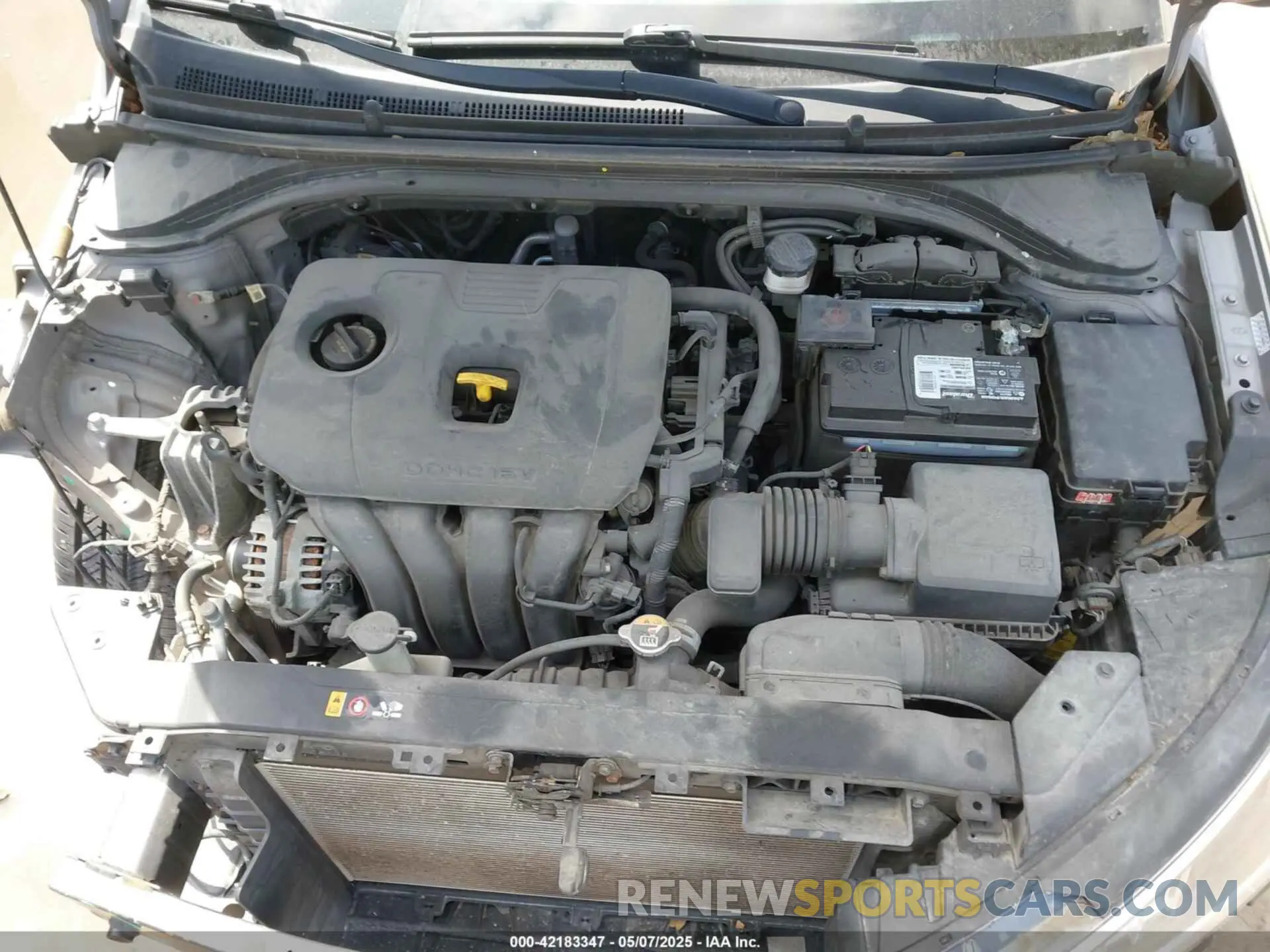10 fotografías del automóvil dañado KMHD84LF2LU091797 HYUNDAI ELANTRA 2020