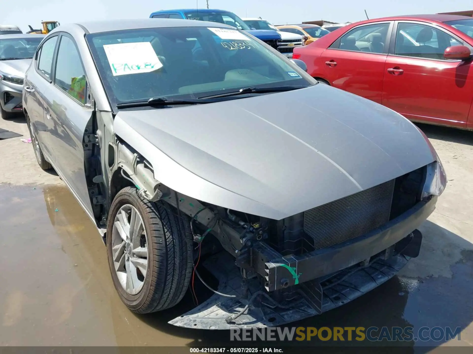 6 fotografías del automóvil dañado KMHD84LF2LU091797 HYUNDAI ELANTRA 2020