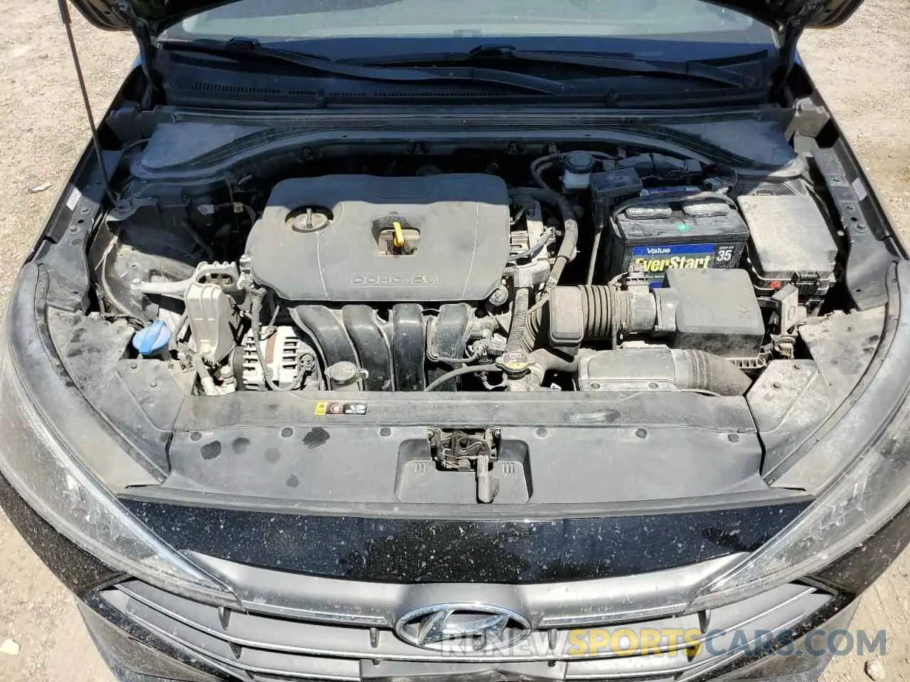 11 fotografías del automóvil dañado KMHD84LF2LU957143 HYUNDAI ELANTRA 2020