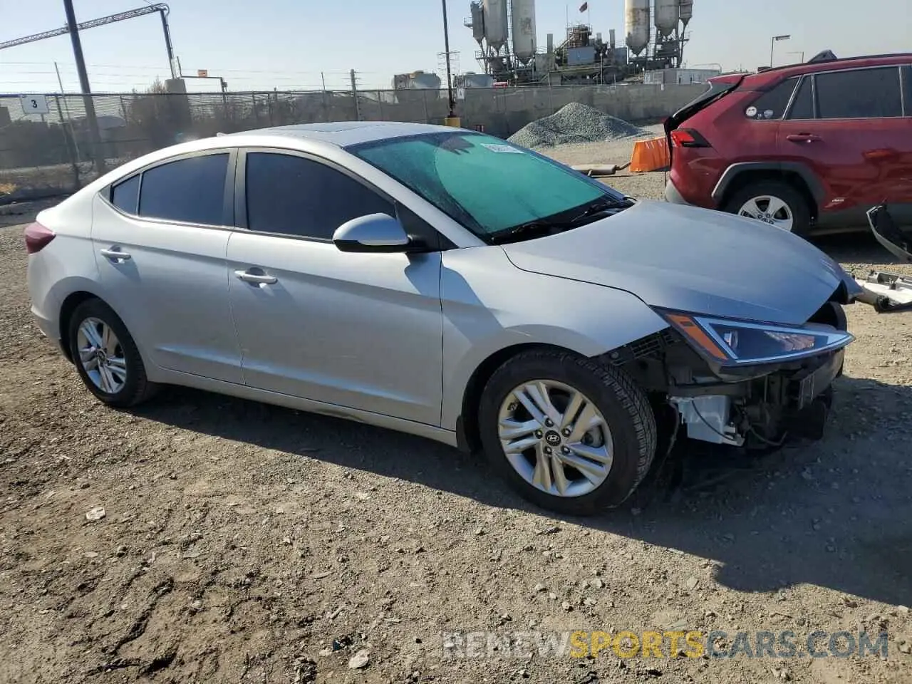 4 fotografías del automóvil dañado KMHD84LF3LU076502 HYUNDAI ELANTRA 2020
