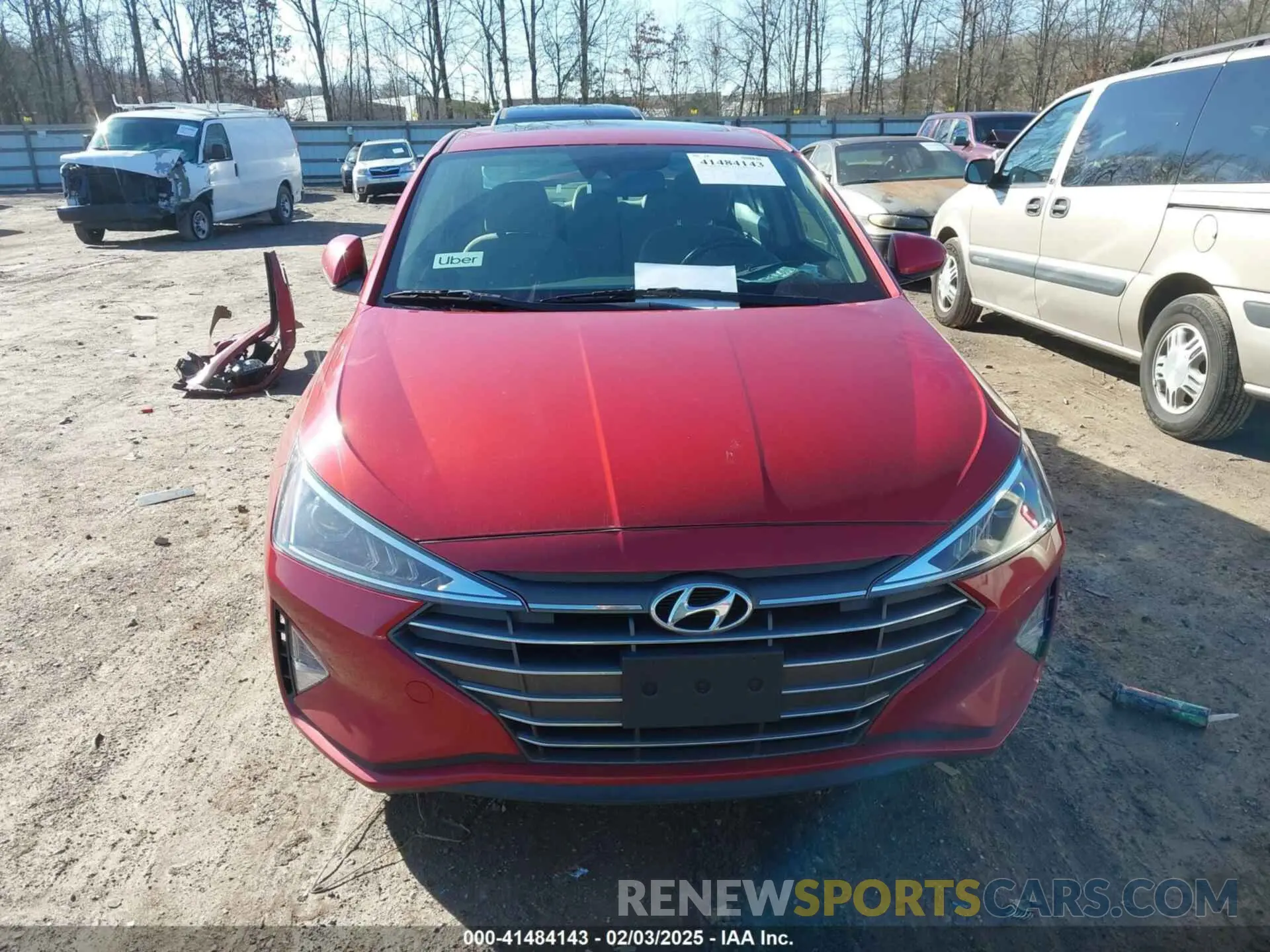 12 fotografías del automóvil dañado KMHD84LF3LU085183 HYUNDAI ELANTRA 2020