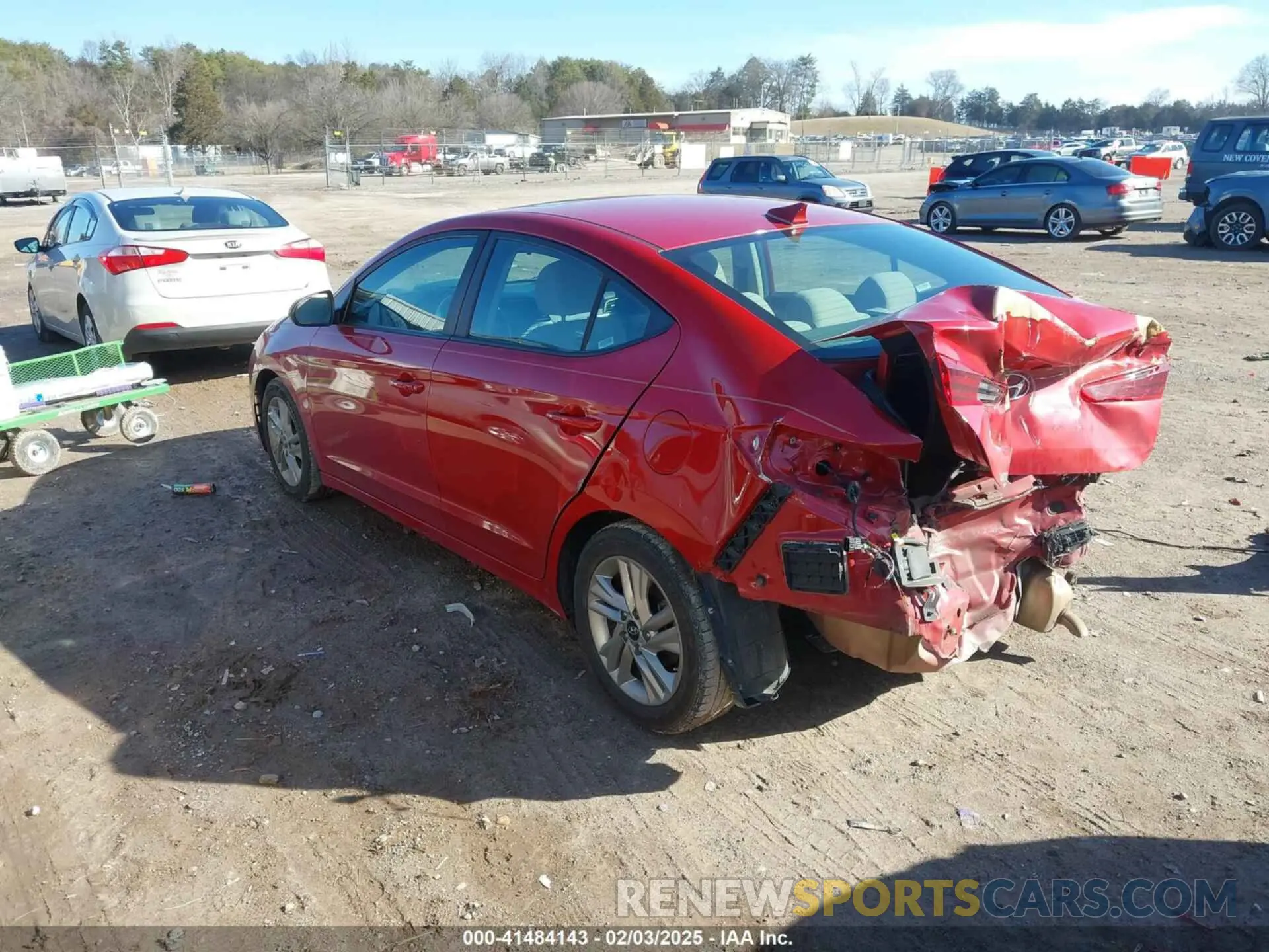 3 fotografías del automóvil dañado KMHD84LF3LU085183 HYUNDAI ELANTRA 2020