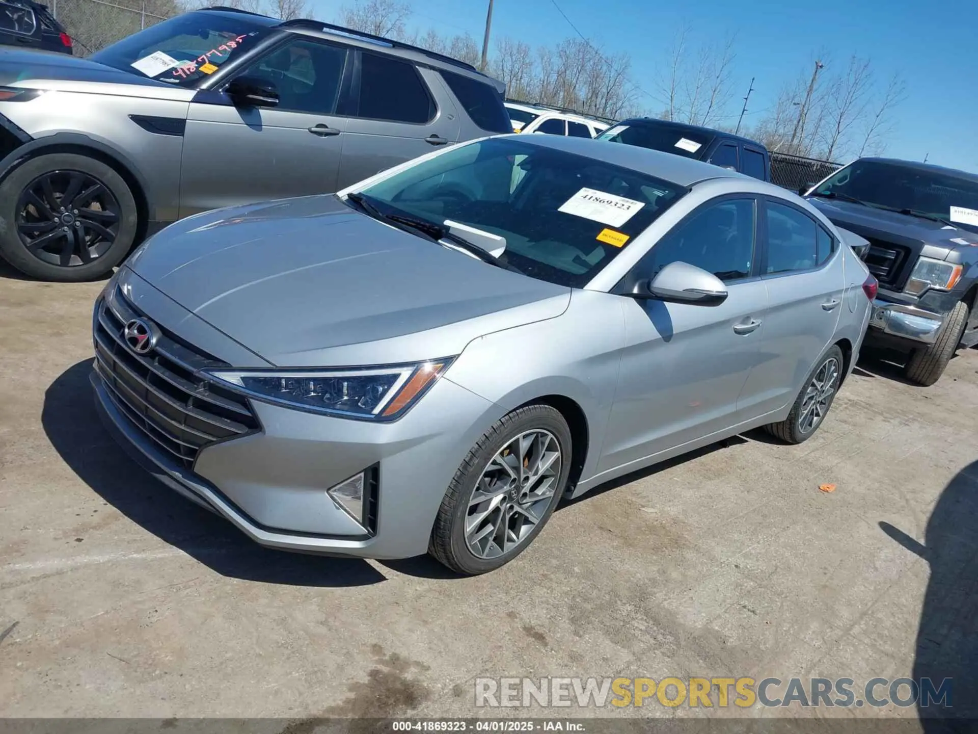2 fotografías del automóvil dañado KMHD84LF3LU962335 HYUNDAI ELANTRA 2020