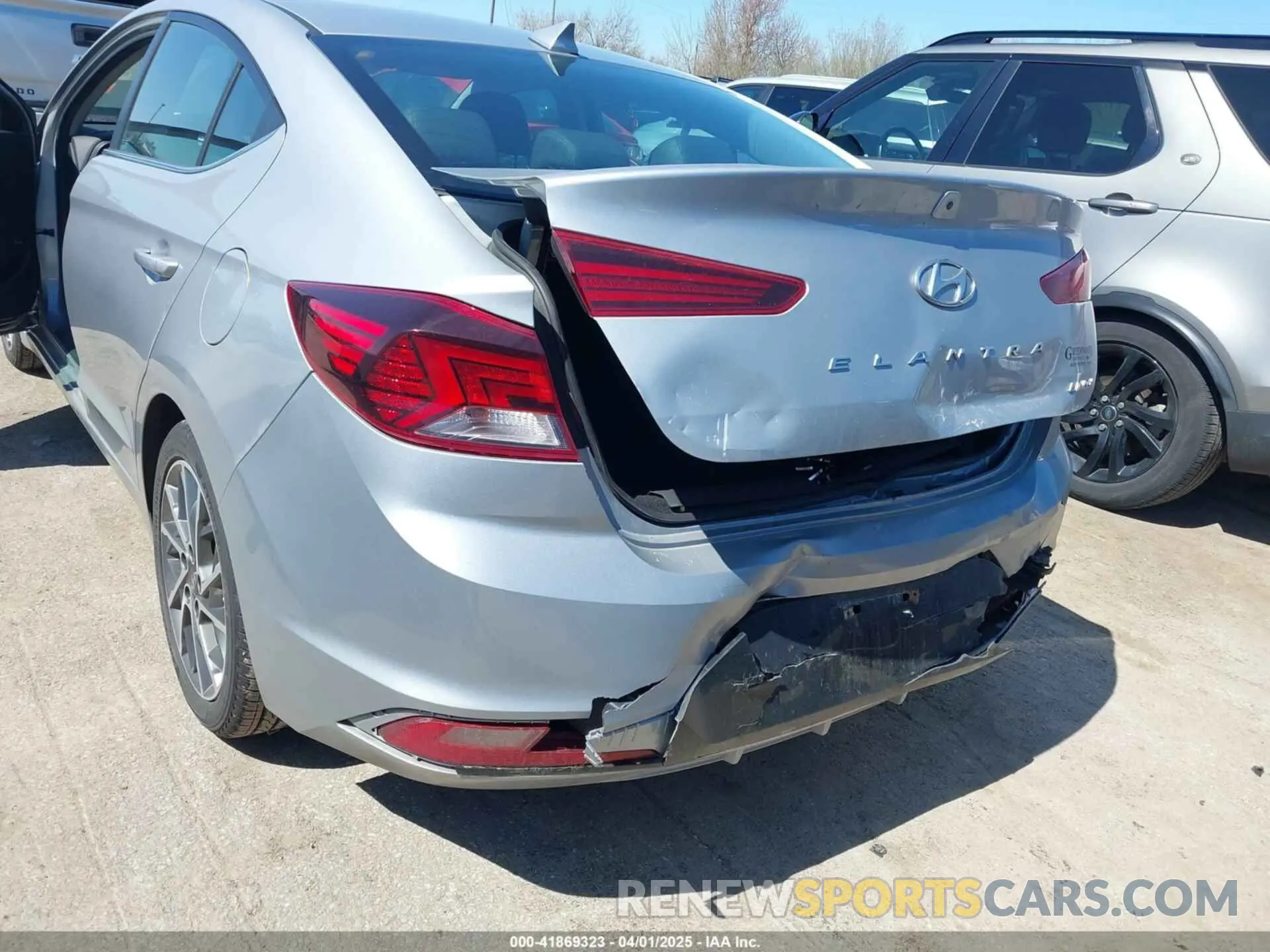 6 fotografías del automóvil dañado KMHD84LF3LU962335 HYUNDAI ELANTRA 2020
