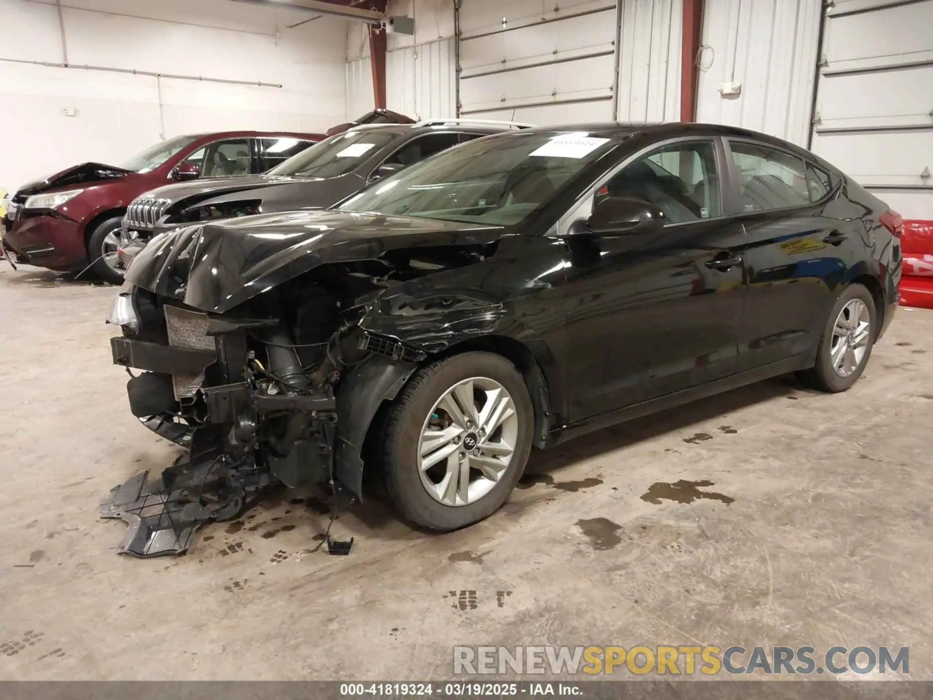 2 fotografías del automóvil dañado KMHD84LF5LU026751 HYUNDAI ELANTRA 2020
