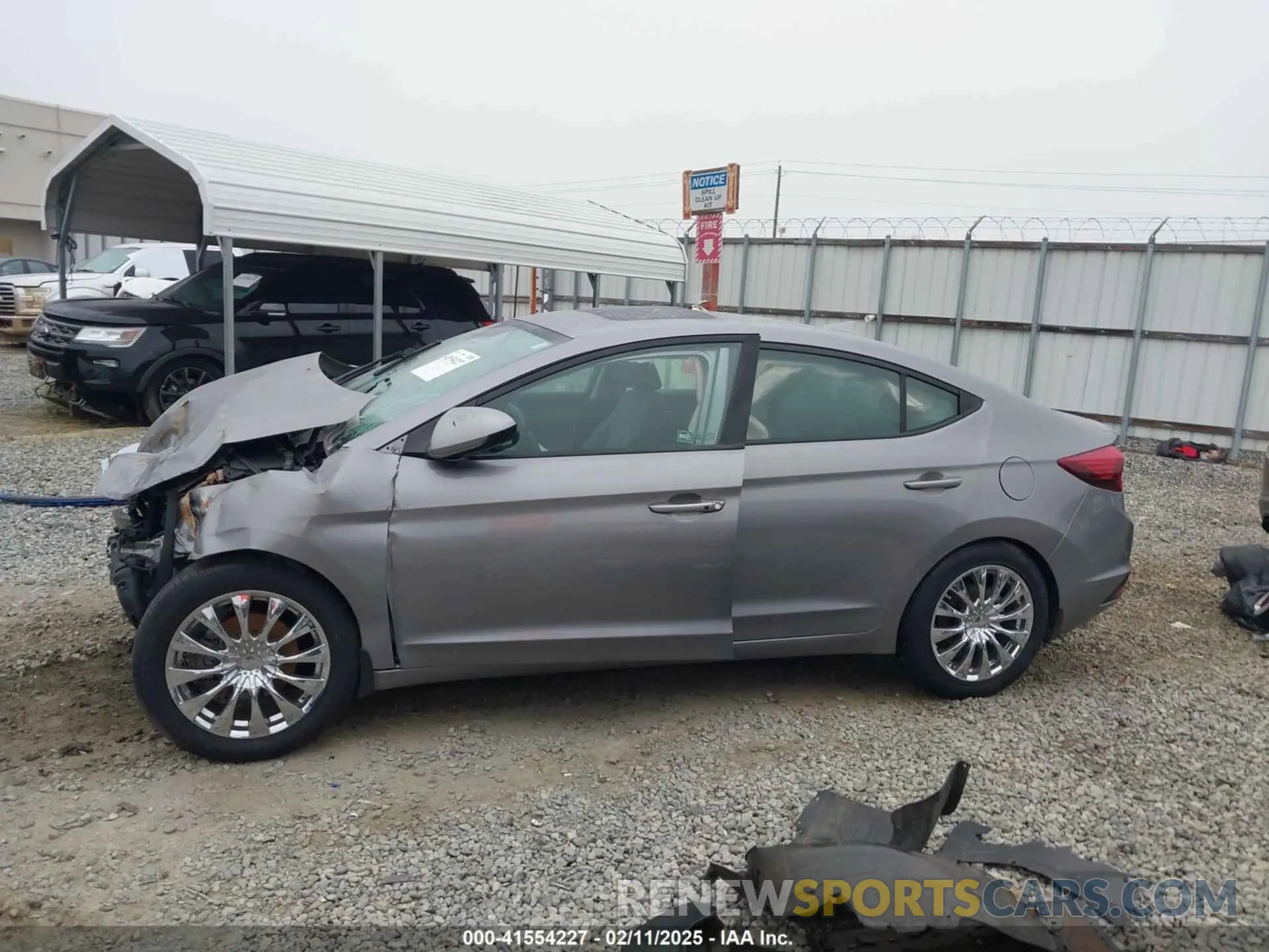 14 fotografías del automóvil dañado KMHD84LF6LU105488 HYUNDAI ELANTRA 2020