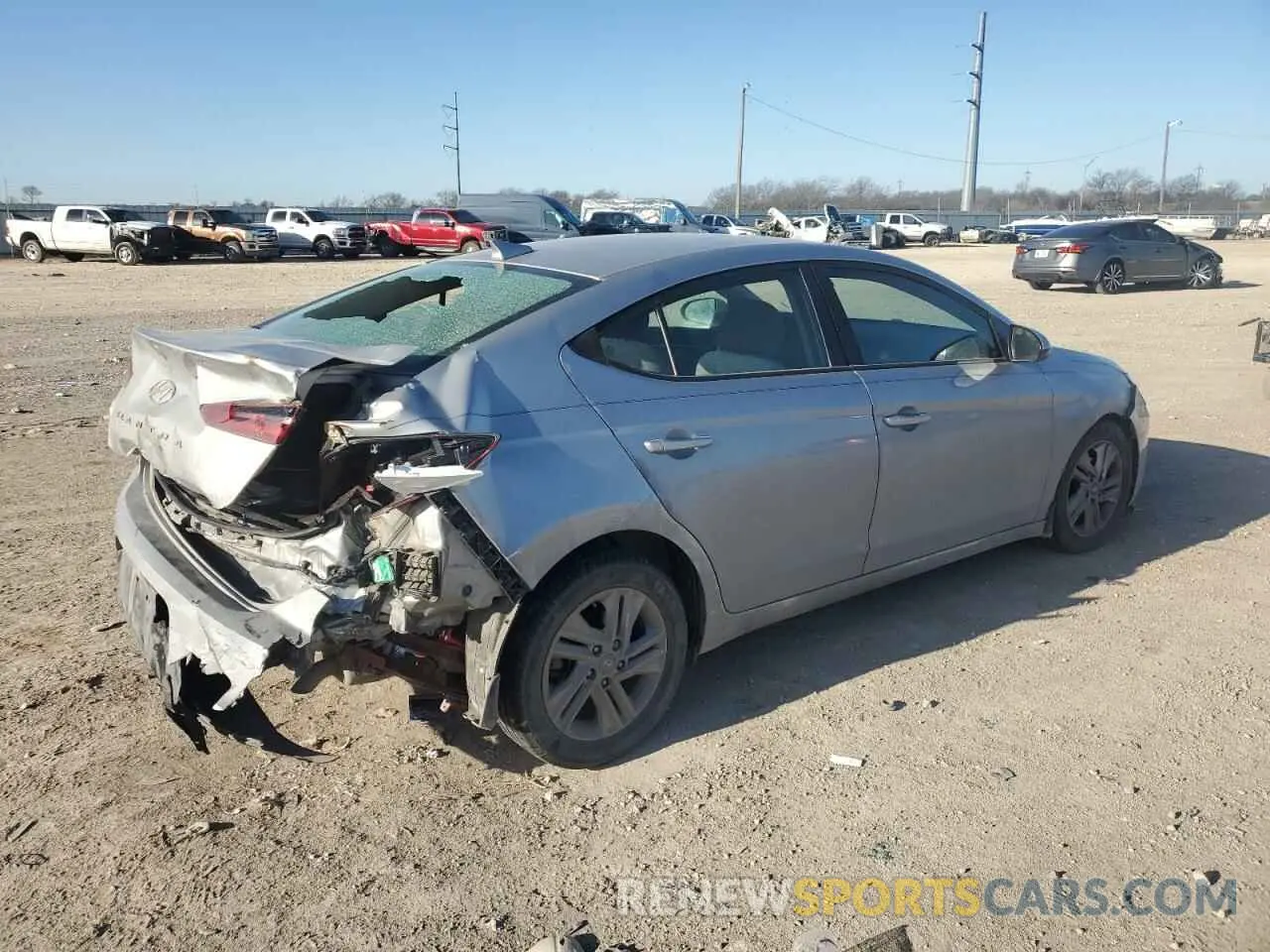 3 fotografías del automóvil dañado KMHD84LF6LU937512 HYUNDAI ELANTRA 2020