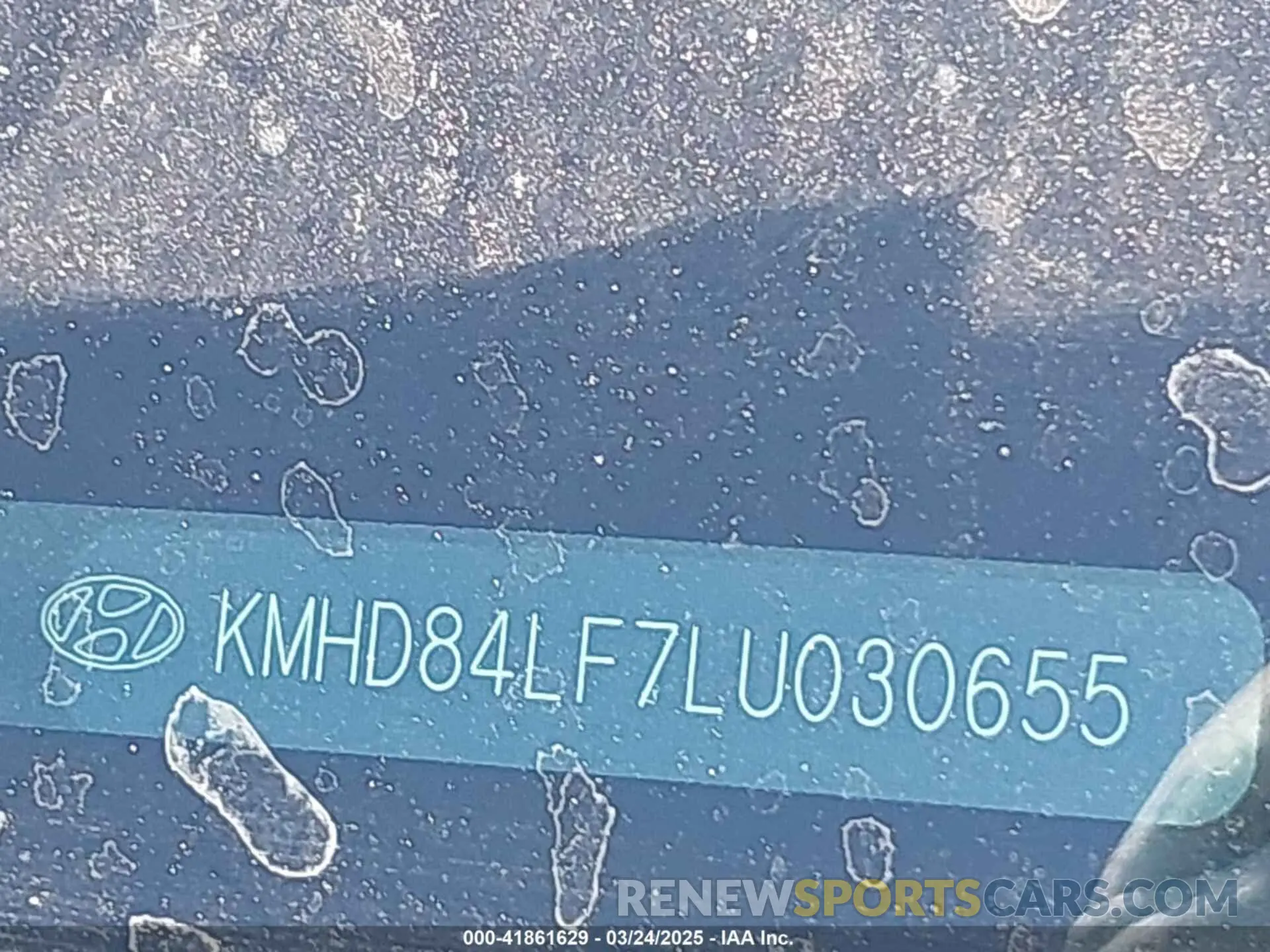 18 fotografías del automóvil dañado KMHD84LF7LU030655 HYUNDAI ELANTRA 2020