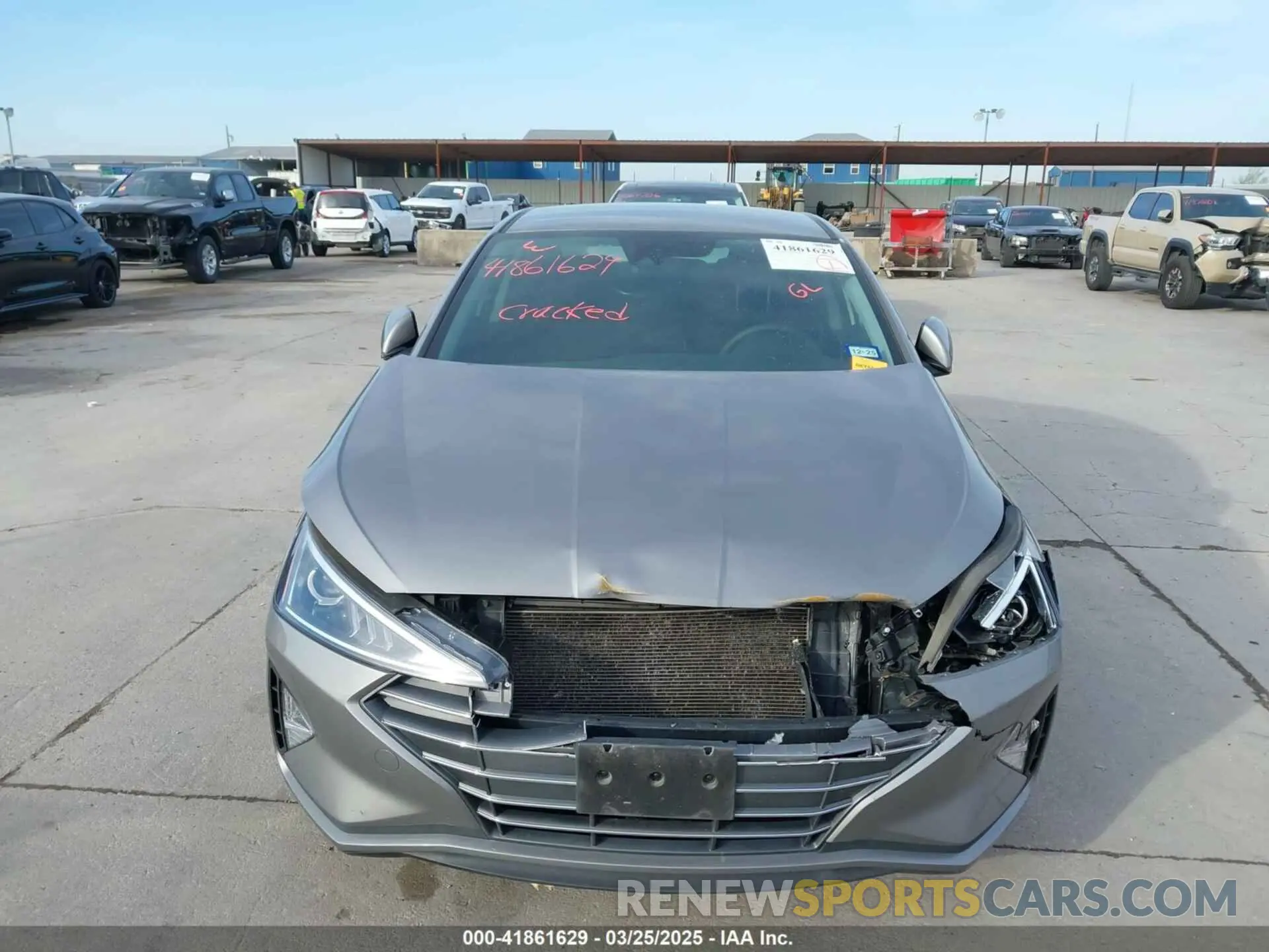 6 fotografías del automóvil dañado KMHD84LF7LU030655 HYUNDAI ELANTRA 2020