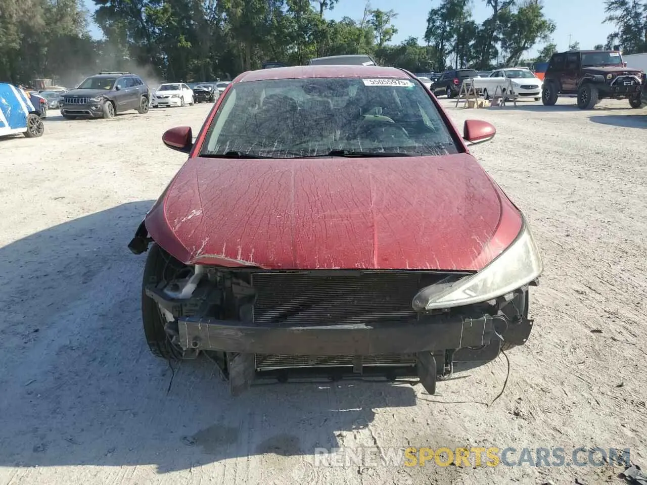 5 fotografías del automóvil dañado KMHD84LF7LU915034 HYUNDAI ELANTRA 2020
