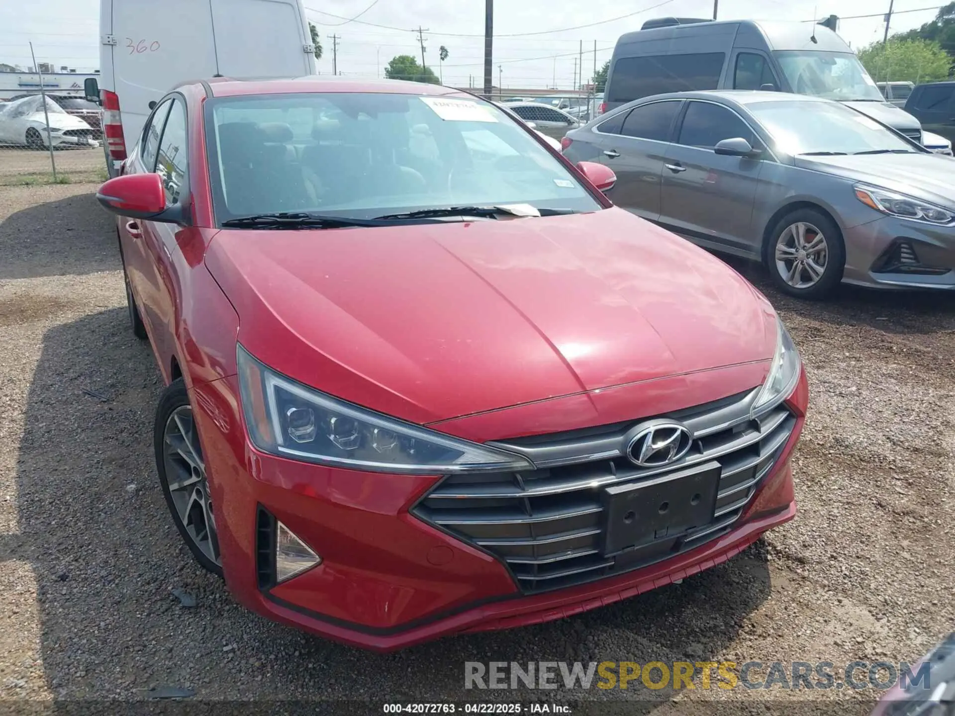 1 fotografías del automóvil dañado KMHD84LF8LU107789 HYUNDAI ELANTRA 2020