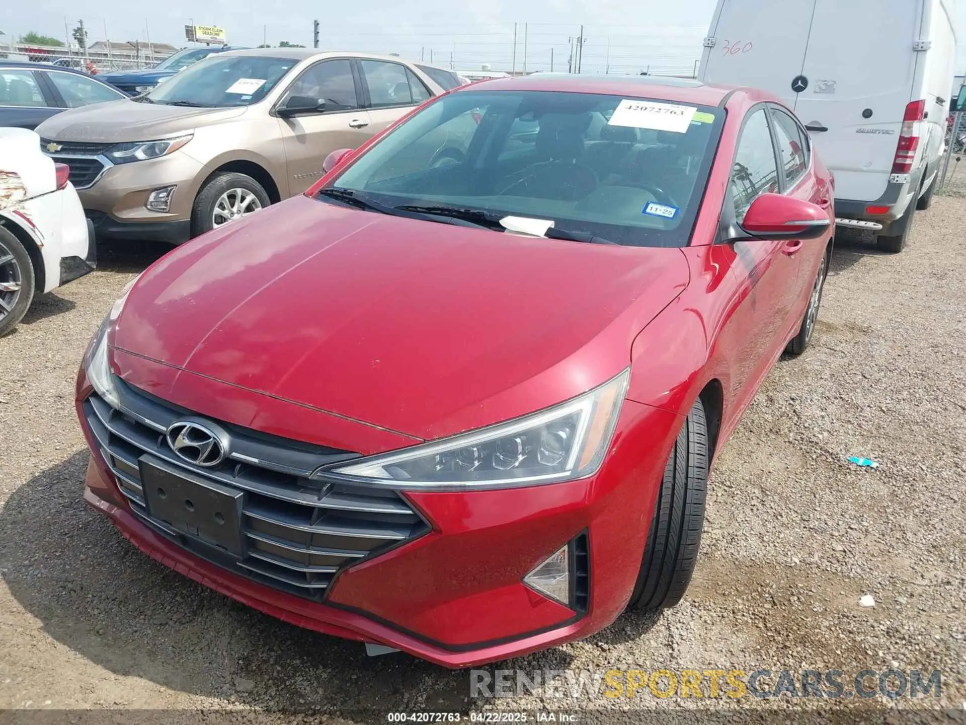 2 fotografías del automóvil dañado KMHD84LF8LU107789 HYUNDAI ELANTRA 2020
