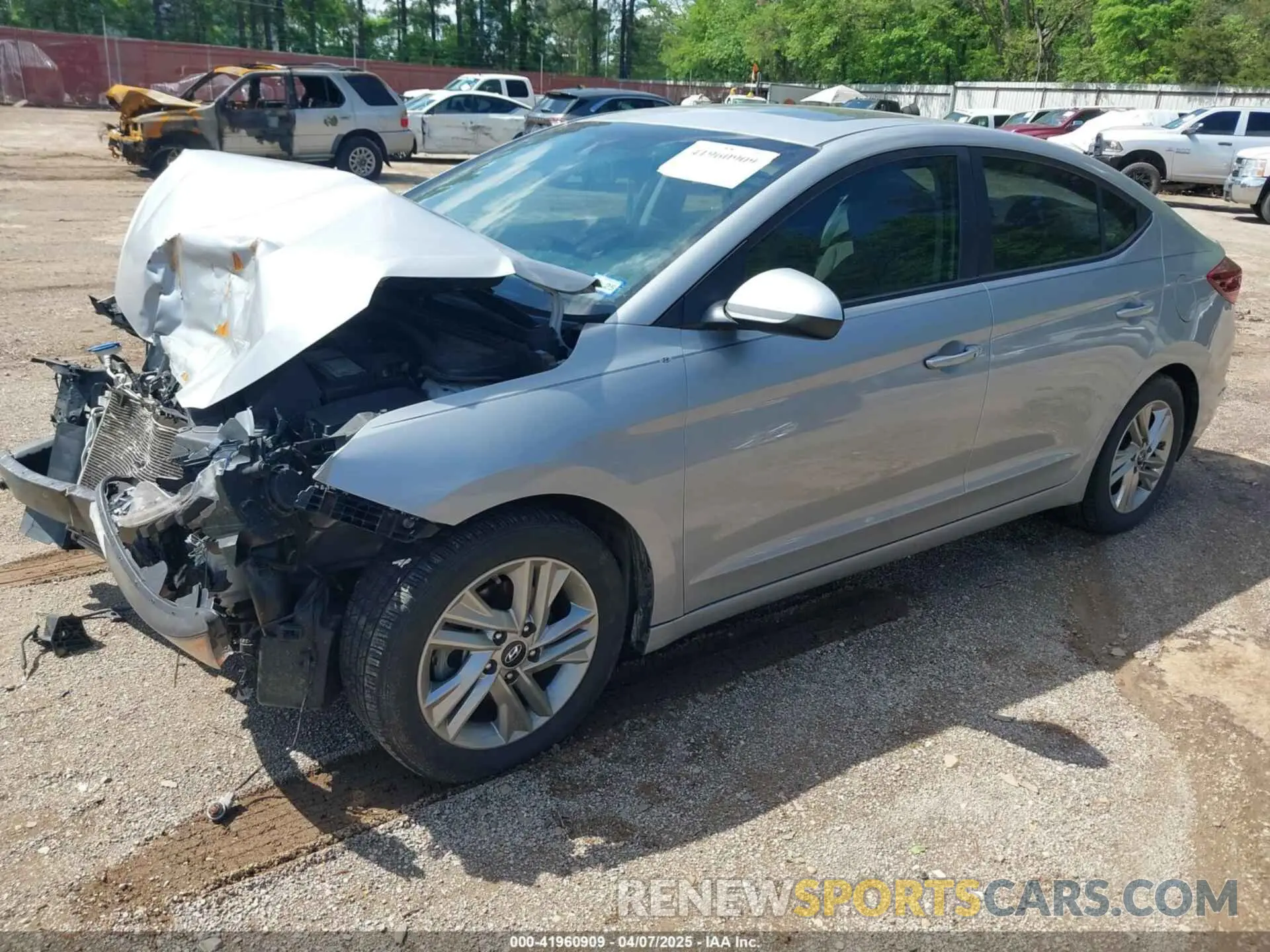 2 fotografías del automóvil dañado KMHD84LF8LU929864 HYUNDAI ELANTRA 2020
