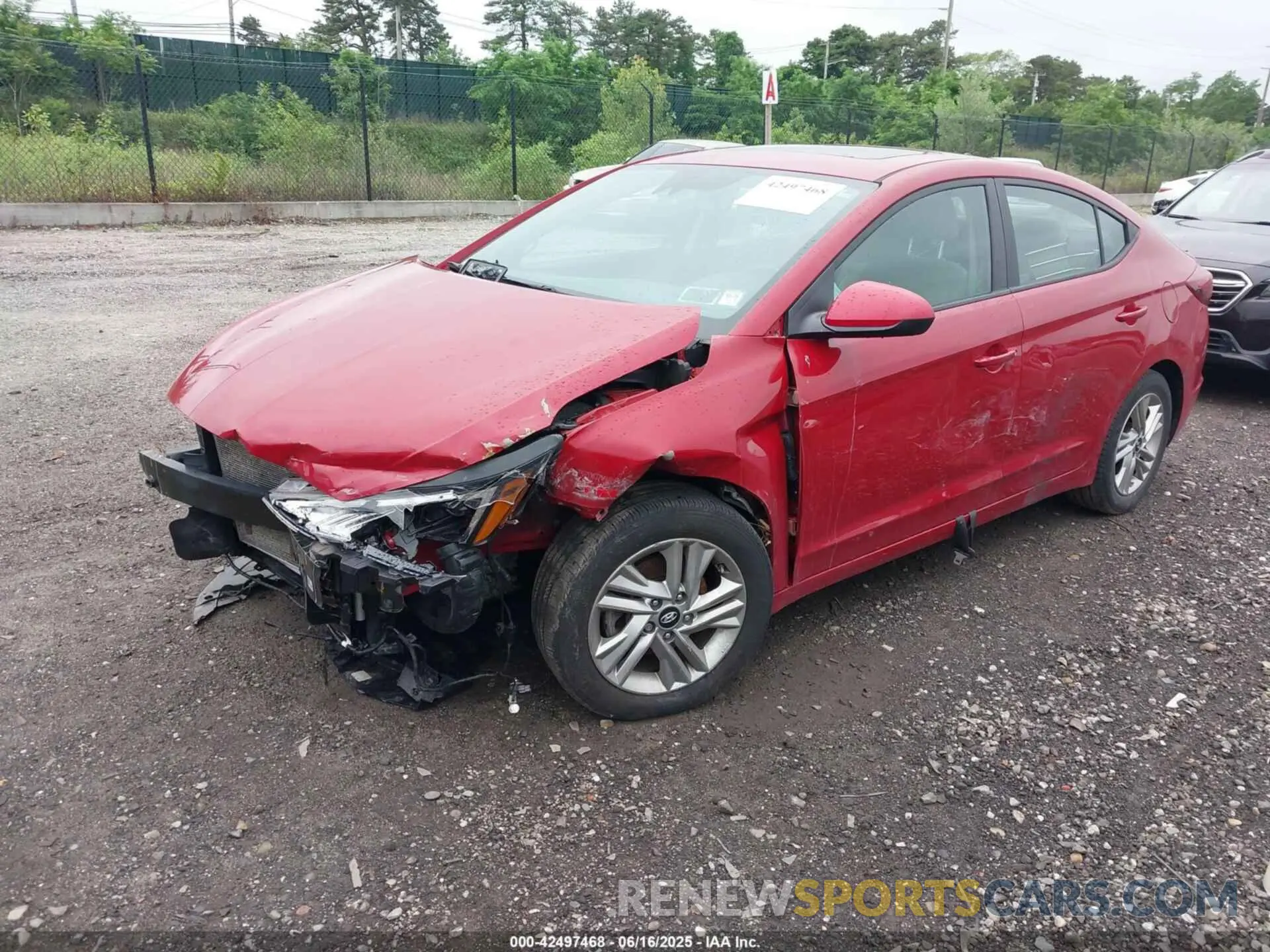 2 fotografías del automóvil dañado KMHD84LF9LU008835 HYUNDAI ELANTRA 2020