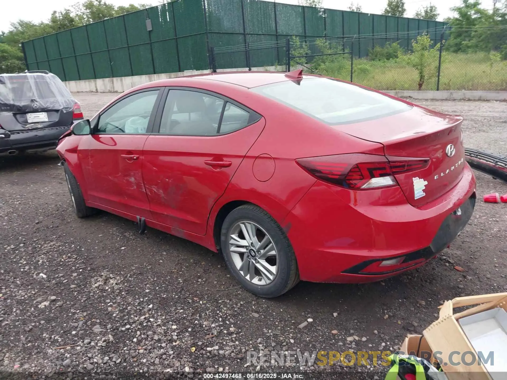 3 fotografías del automóvil dañado KMHD84LF9LU008835 HYUNDAI ELANTRA 2020