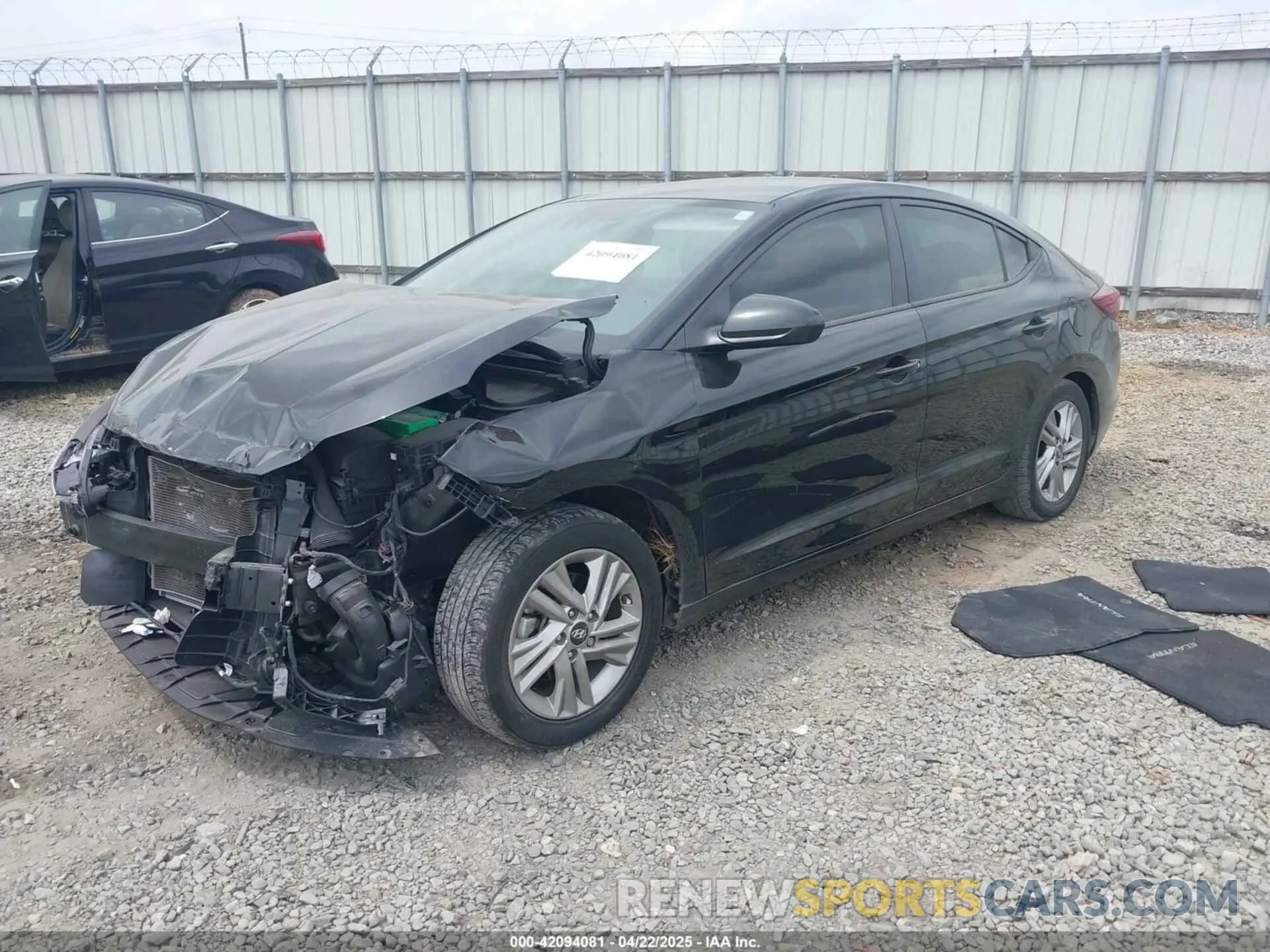 2 fotografías del automóvil dañado KMHD84LF9LU041317 HYUNDAI ELANTRA 2020
