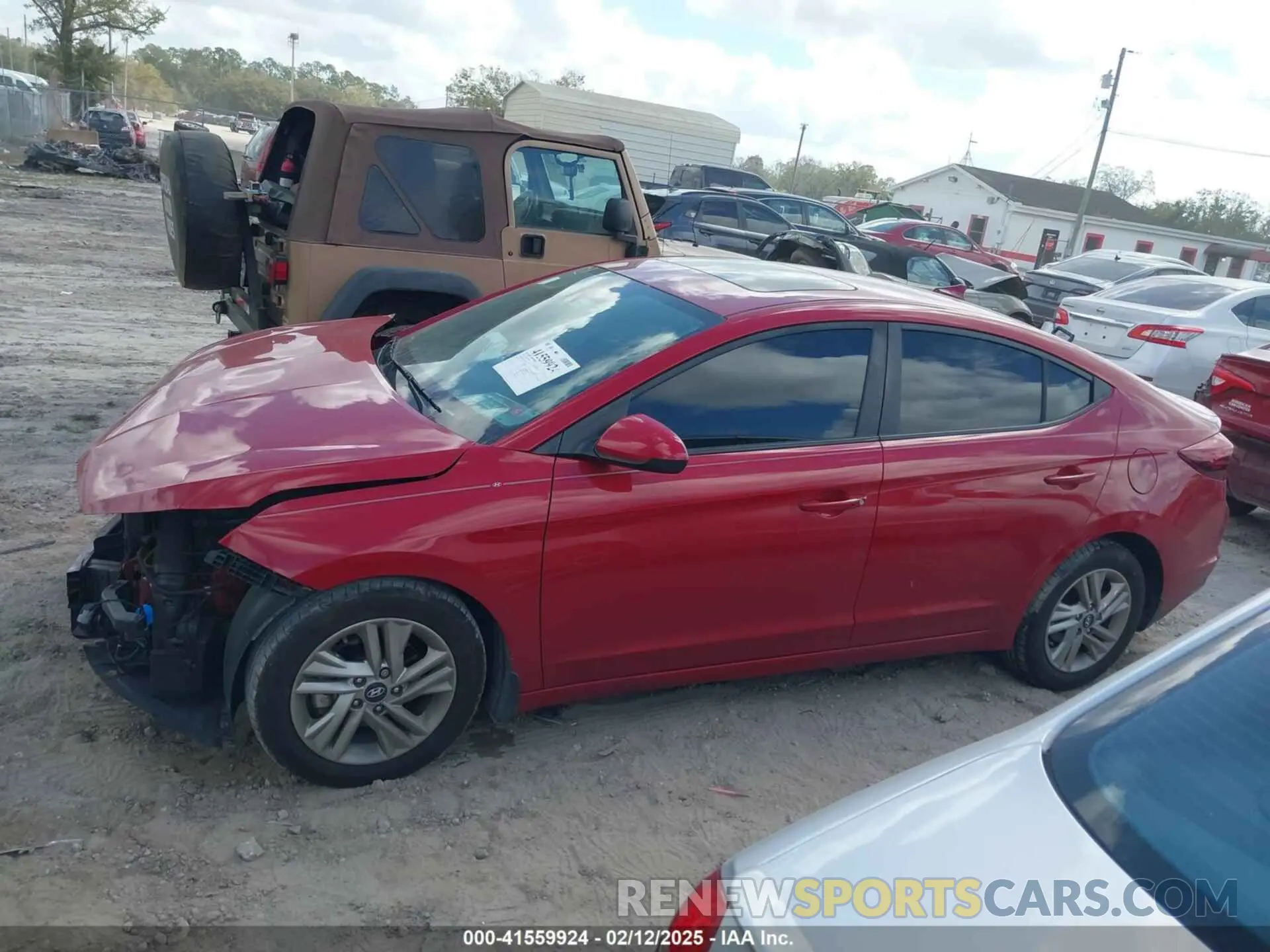 14 fotografías del automóvil dañado KMHD84LF9LU068338 HYUNDAI ELANTRA 2020