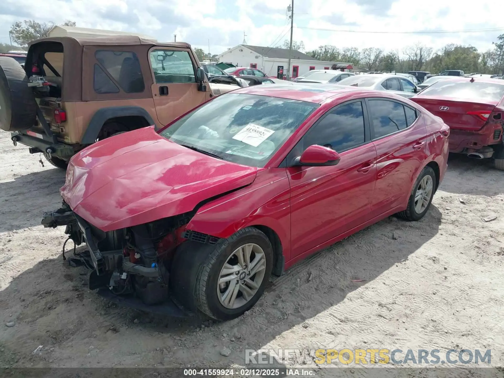2 fotografías del automóvil dañado KMHD84LF9LU068338 HYUNDAI ELANTRA 2020
