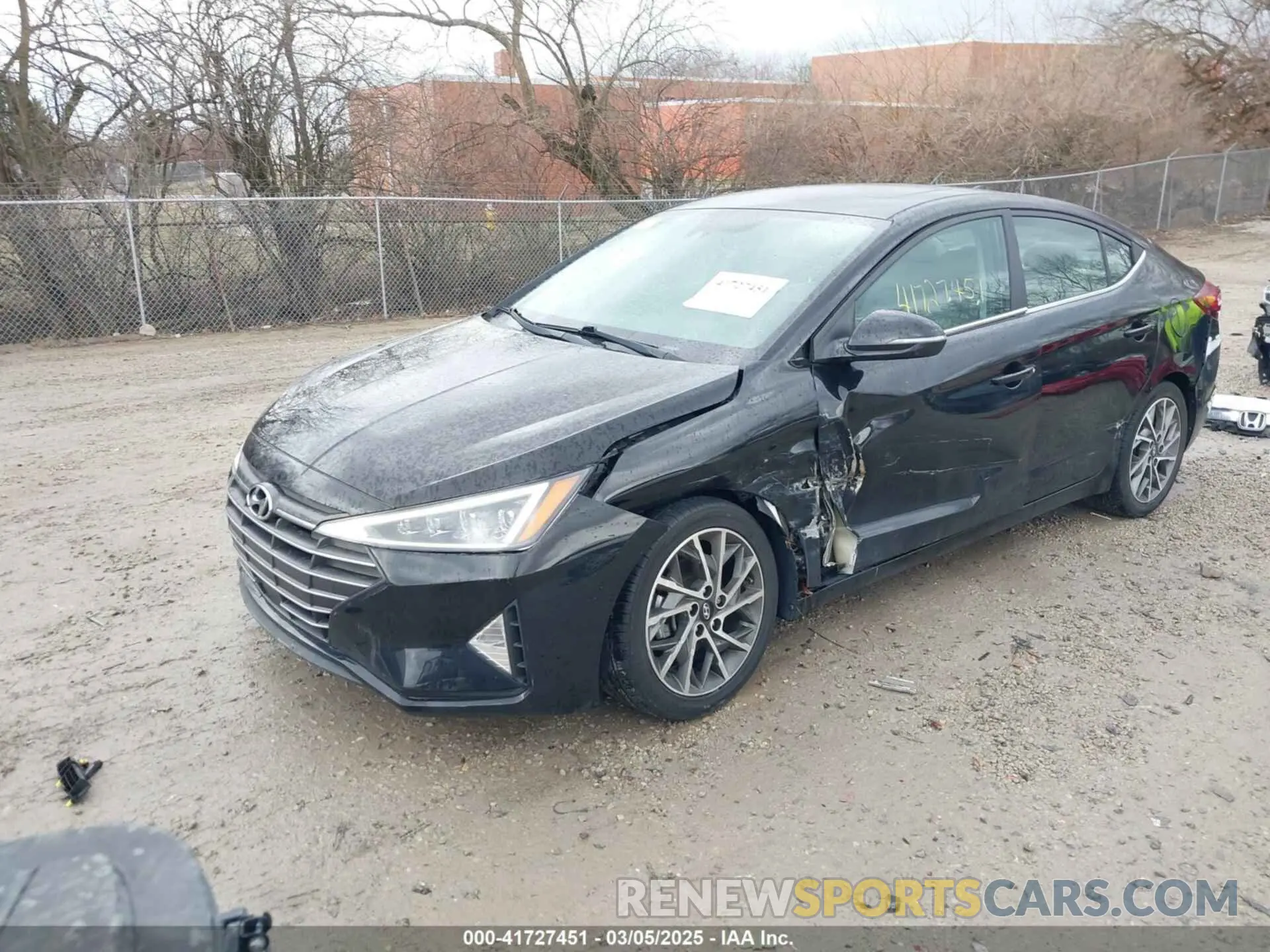 2 fotografías del automóvil dañado KMHD84LF9LU086953 HYUNDAI ELANTRA 2020