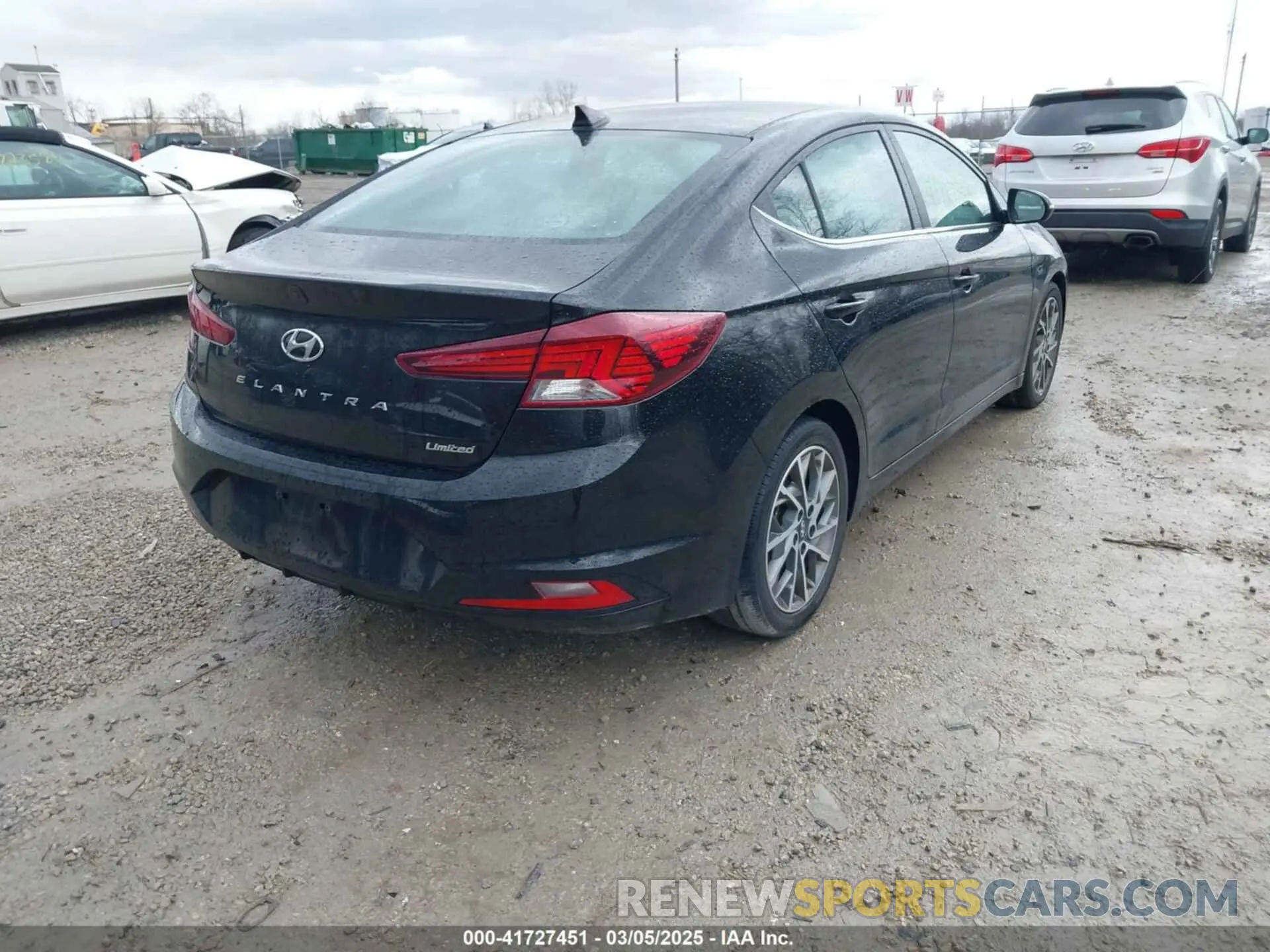 4 fotografías del automóvil dañado KMHD84LF9LU086953 HYUNDAI ELANTRA 2020