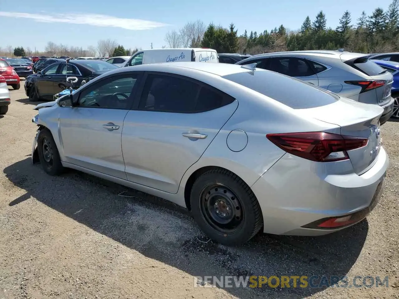 2 fotografías del automóvil dañado KMHD84LF9LU110720 HYUNDAI ELANTRA 2020