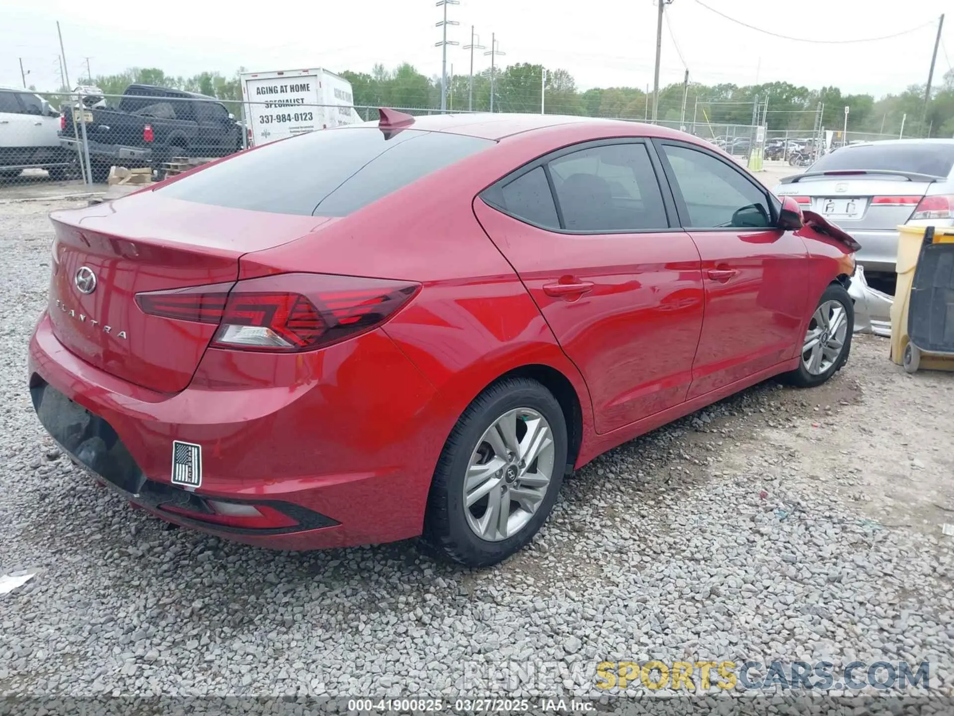 4 fotografías del automóvil dañado KMHD84LFXLU063424 HYUNDAI ELANTRA 2020