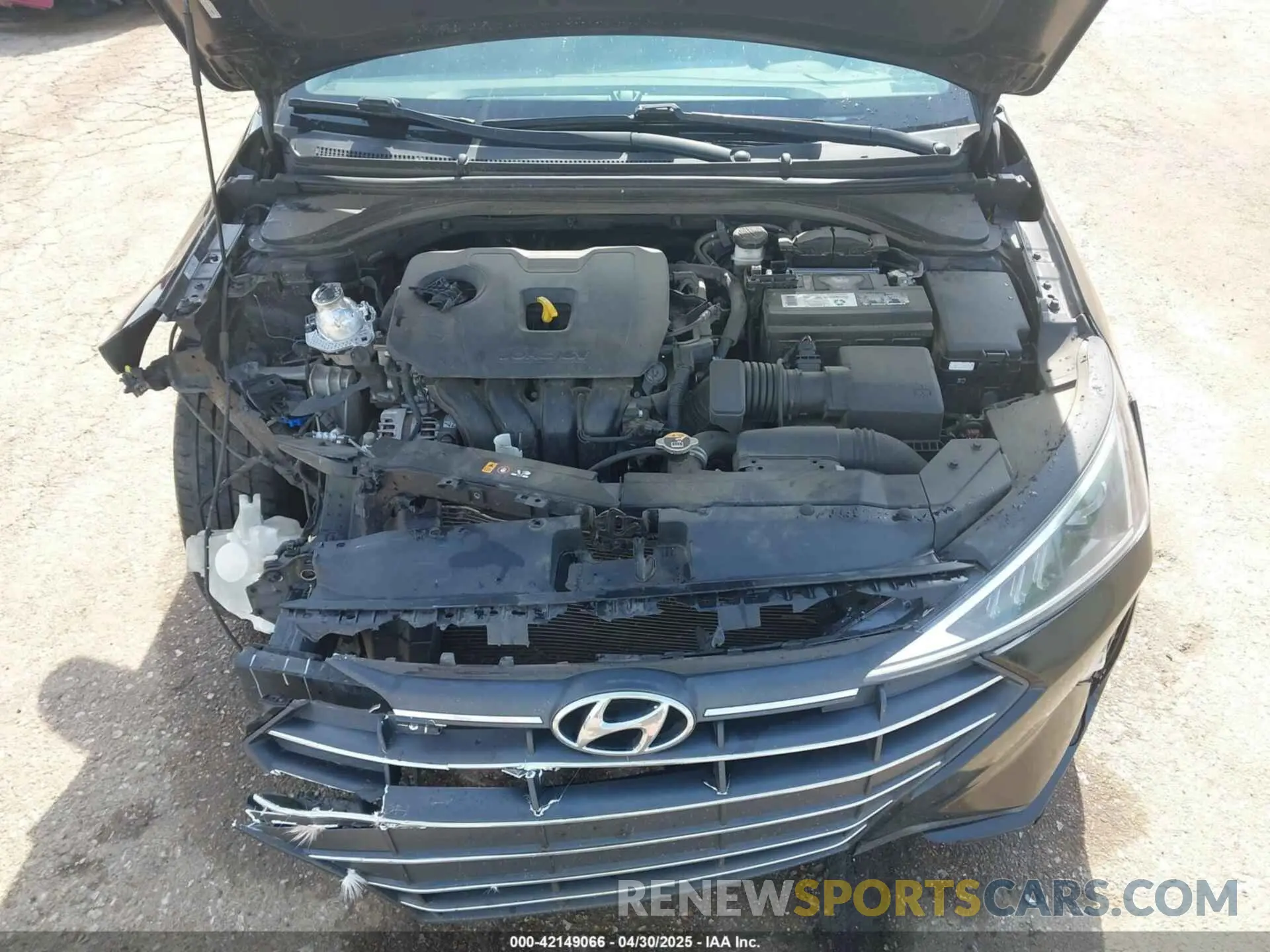 10 fotografías del automóvil dañado KMHD84LFXLU994456 HYUNDAI ELANTRA 2020