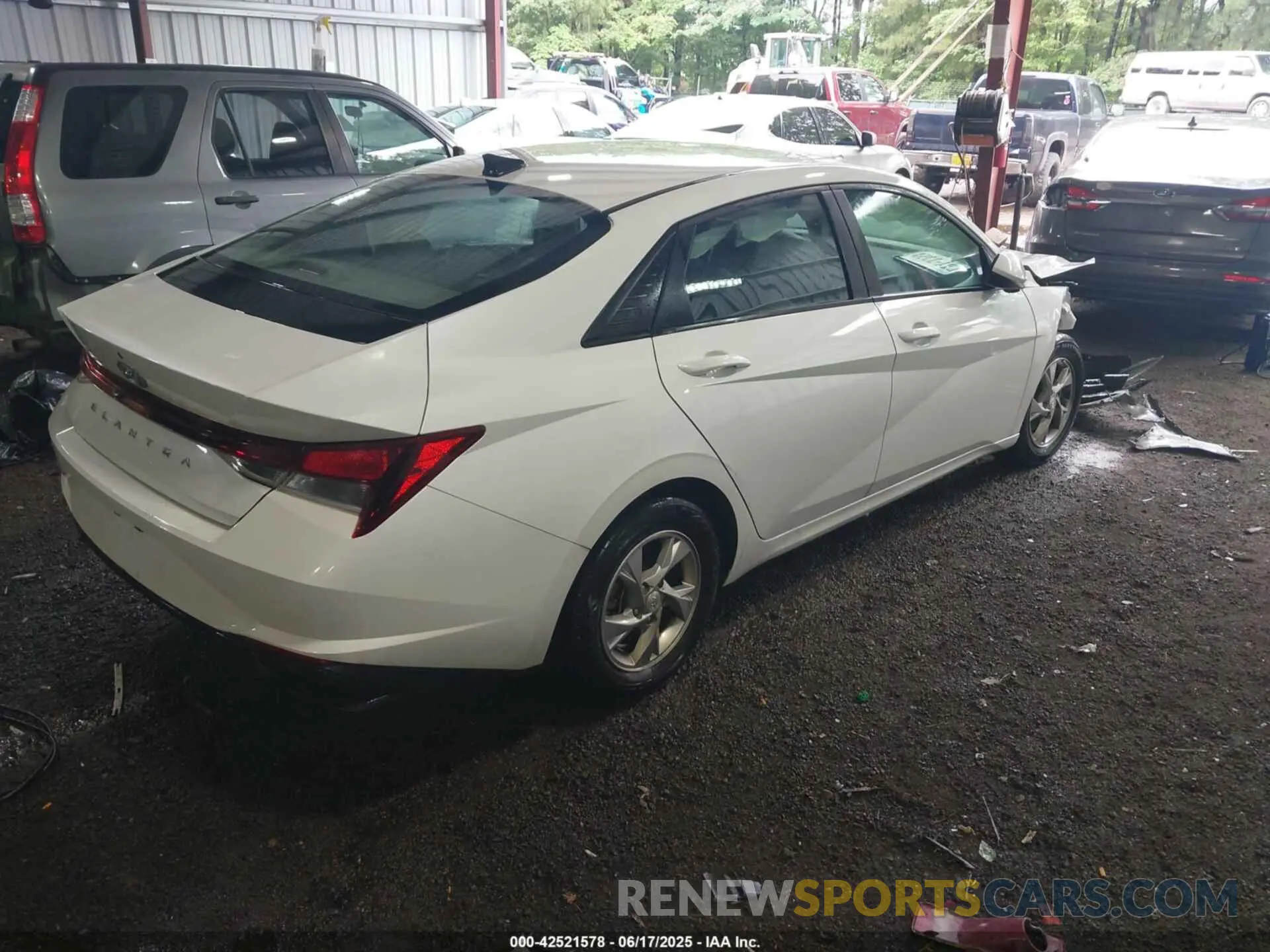 4 fotografías del automóvil dañado 5NPLL4AG1MH015865 HYUNDAI ELANTRA 2021