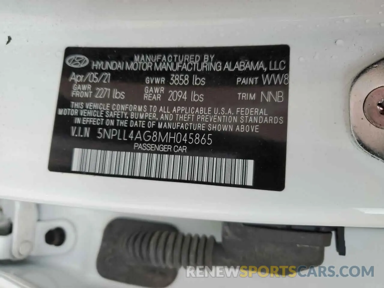14 fotografías del automóvil dañado 5NPLL4AG8MH045865 HYUNDAI ELANTRA 2021
