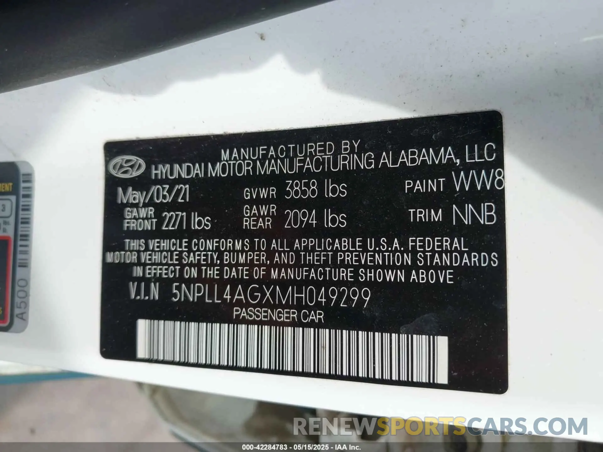 9 fotografías del automóvil dañado 5NPLL4AGXMH049299 HYUNDAI ELANTRA 2021