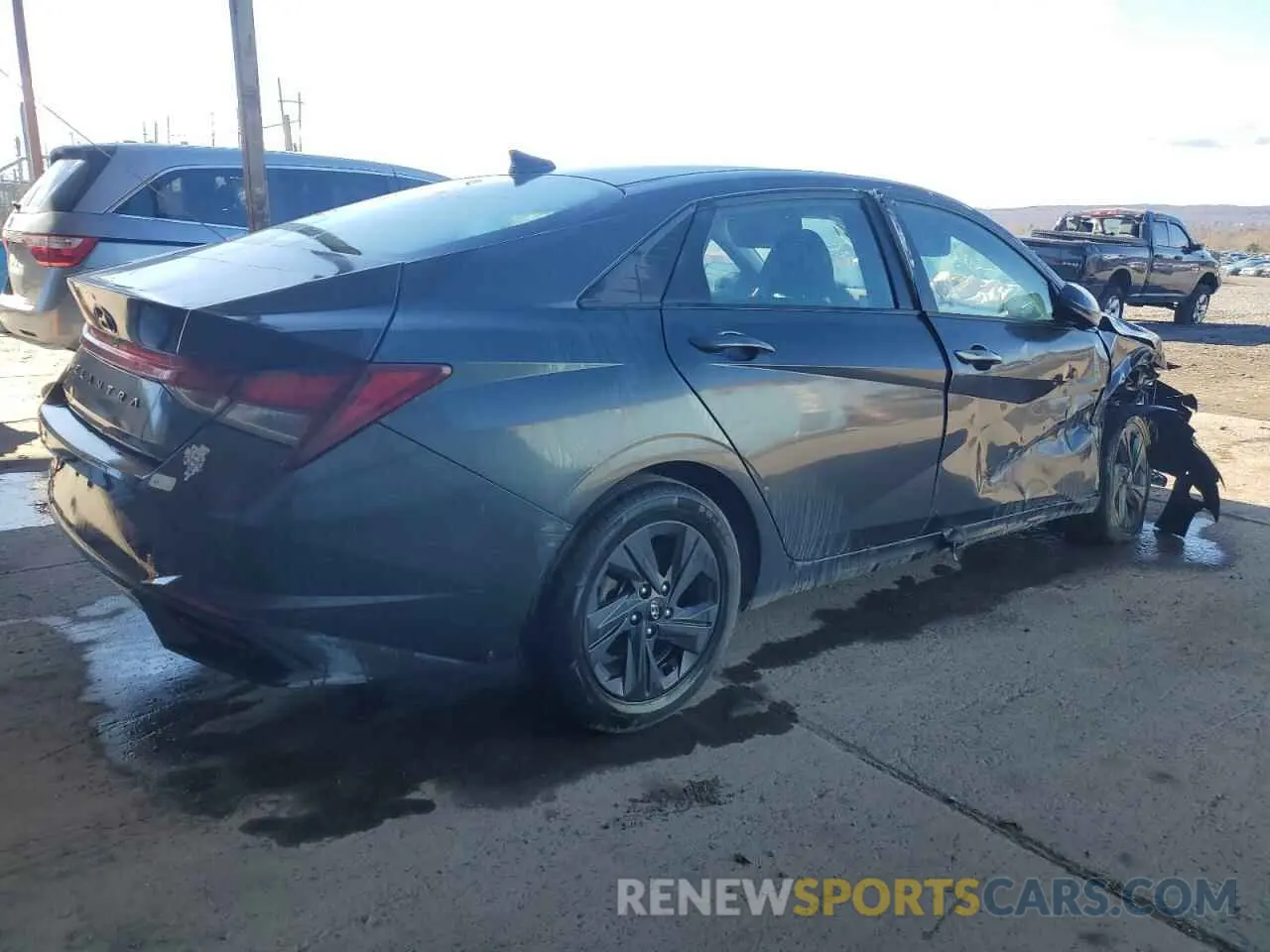 3 fotografías del automóvil dañado 5NPLM4AG0MH001355 HYUNDAI ELANTRA 2021