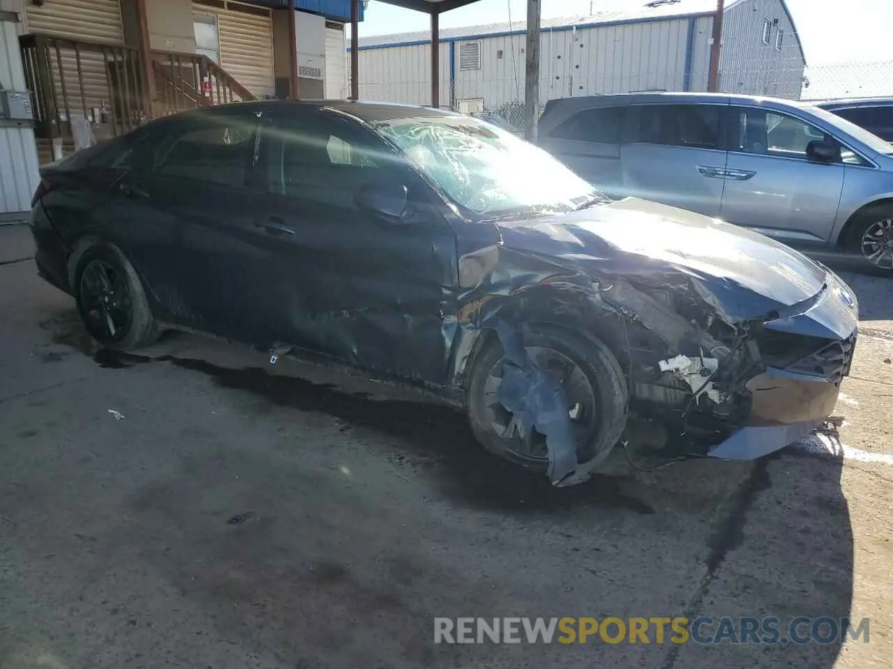 4 fotografías del automóvil dañado 5NPLM4AG0MH001355 HYUNDAI ELANTRA 2021