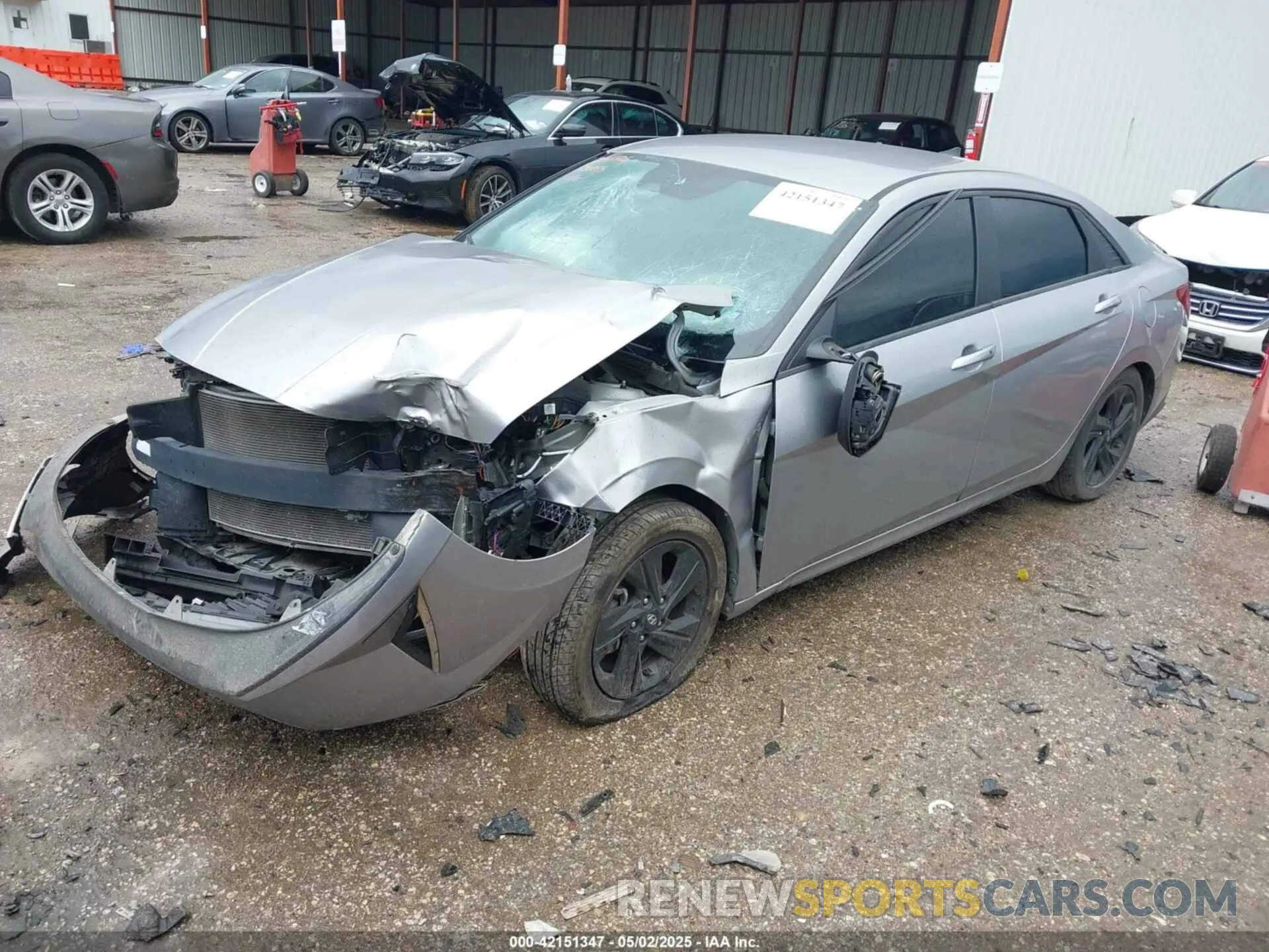 2 fotografías del automóvil dañado 5NPLM4AG1MH030055 HYUNDAI ELANTRA 2021