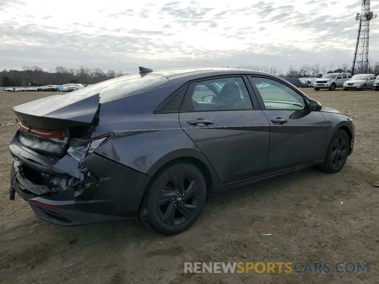 3 fotografías del automóvil dañado 5NPLM4AG2MH023499 HYUNDAI ELANTRA 2021
