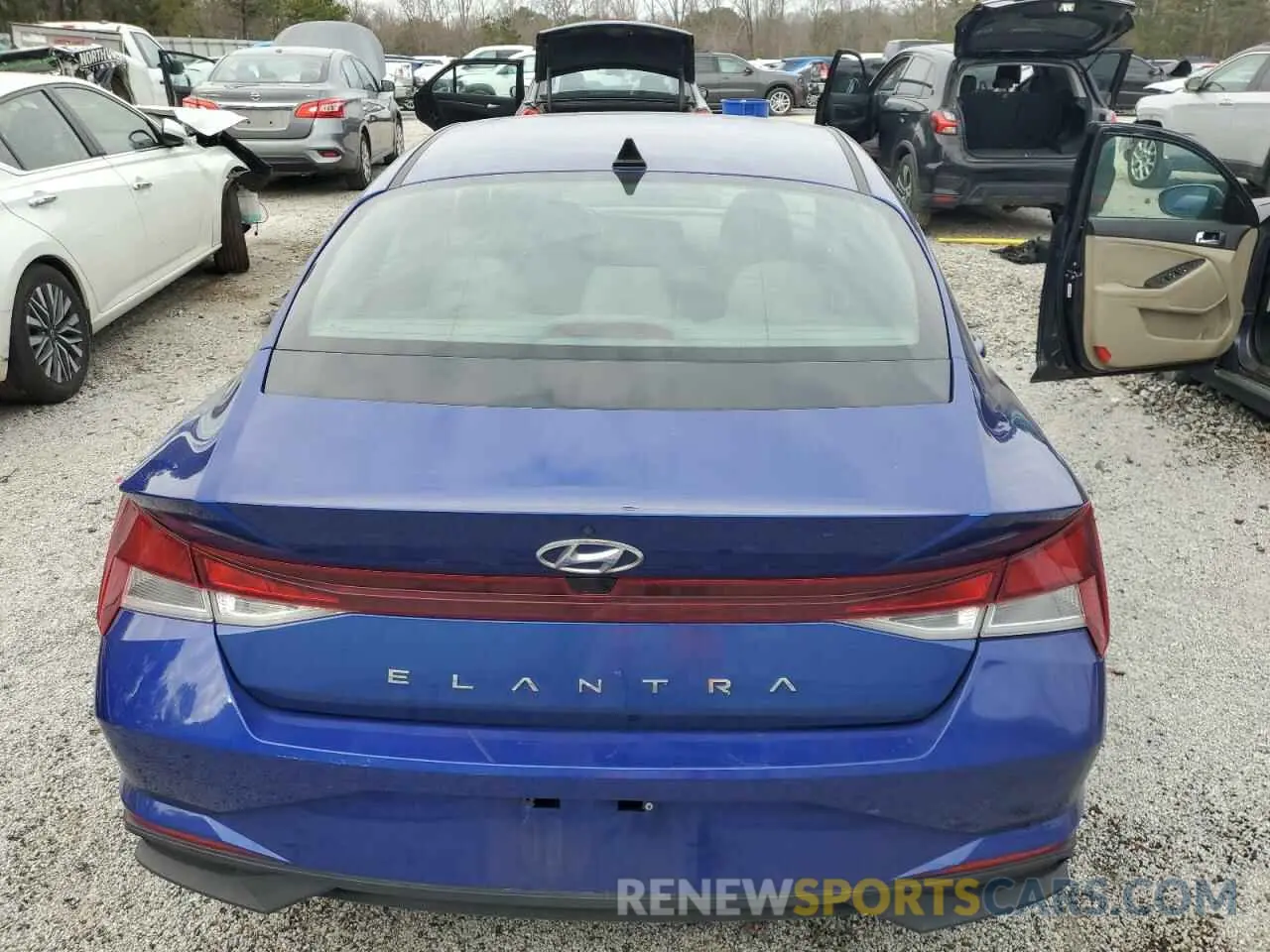 6 fotografías del automóvil dañado 5NPLM4AG3MH044393 HYUNDAI ELANTRA 2021