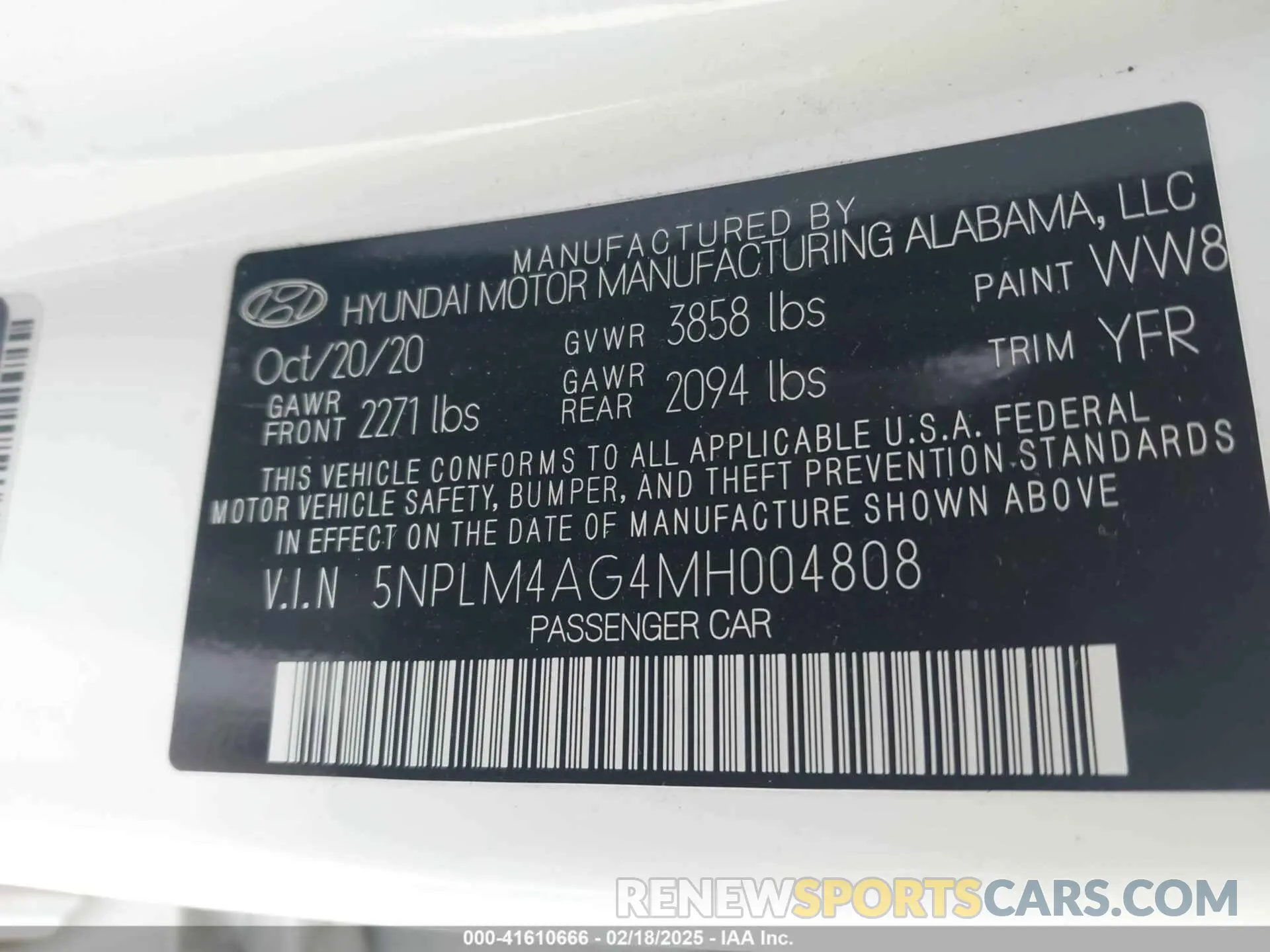 9 fotografías del automóvil dañado 5NPLM4AG4MH004808 HYUNDAI ELANTRA 2021