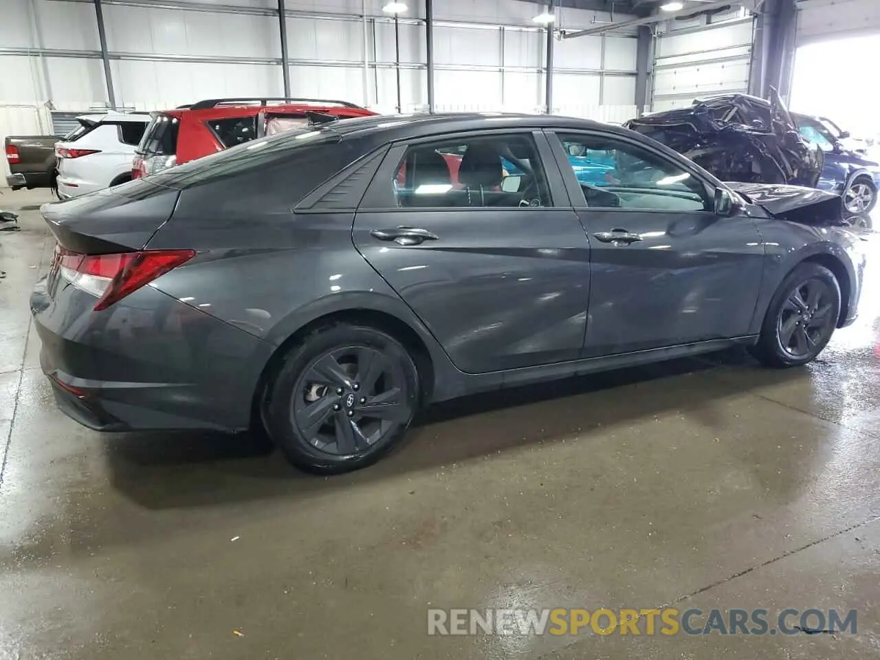 3 fotografías del automóvil dañado 5NPLM4AG4MH008079 HYUNDAI ELANTRA 2021