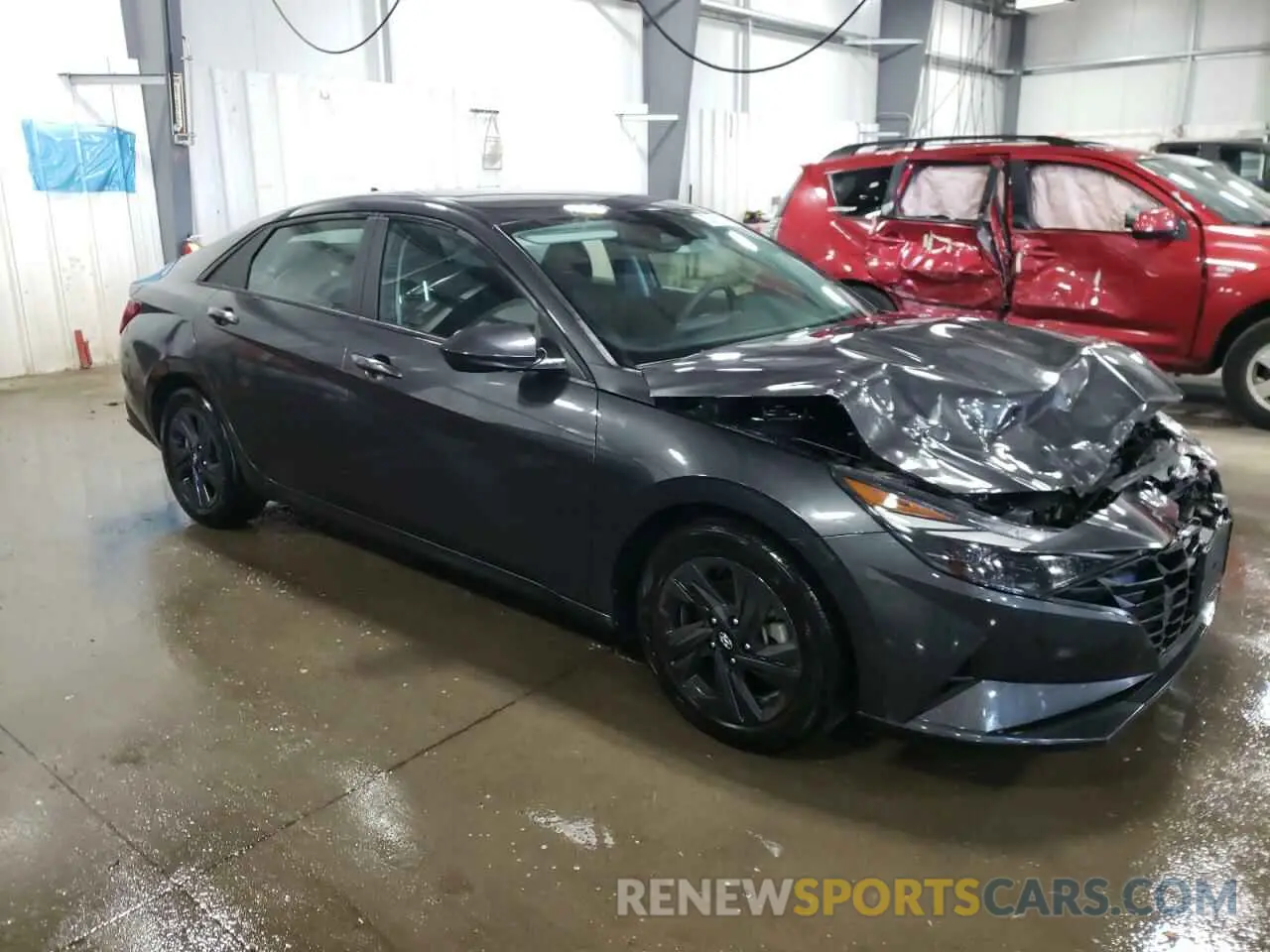 4 fotografías del automóvil dañado 5NPLM4AG4MH008079 HYUNDAI ELANTRA 2021