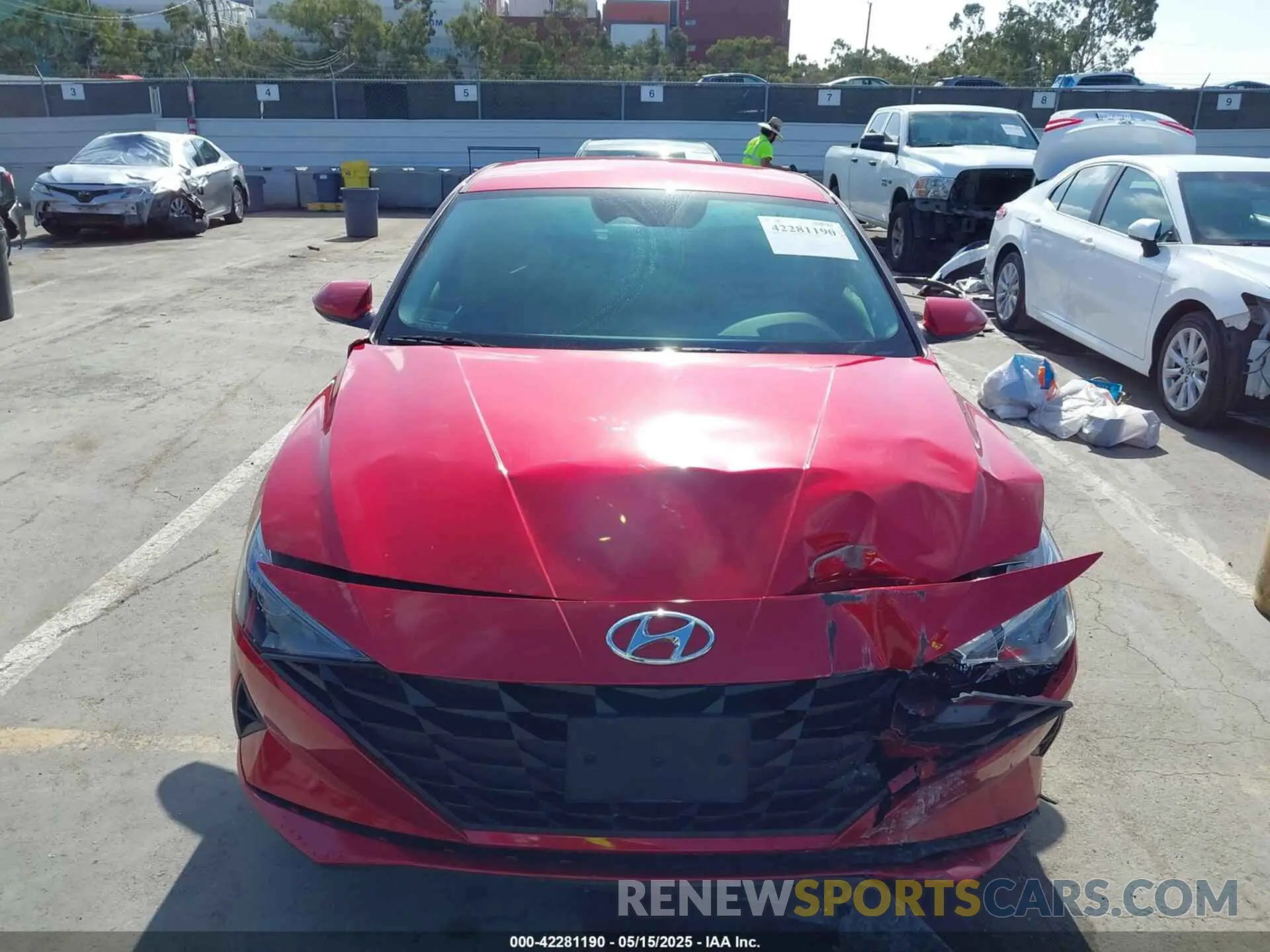 12 fotografías del automóvil dañado 5NPLM4AG4MH032849 HYUNDAI ELANTRA 2021
