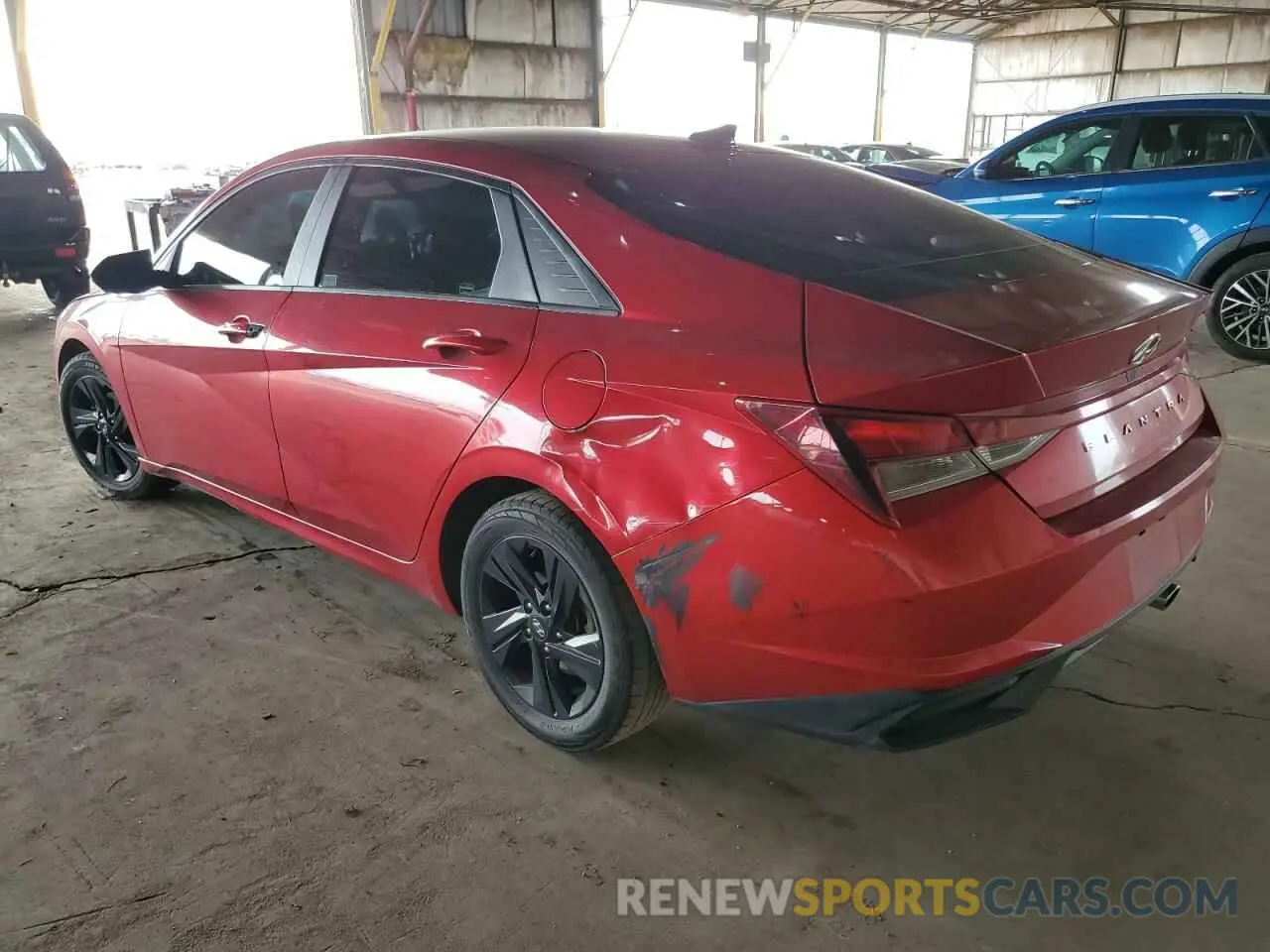 2 fotografías del automóvil dañado 5NPLM4AG5MH003456 HYUNDAI ELANTRA 2021